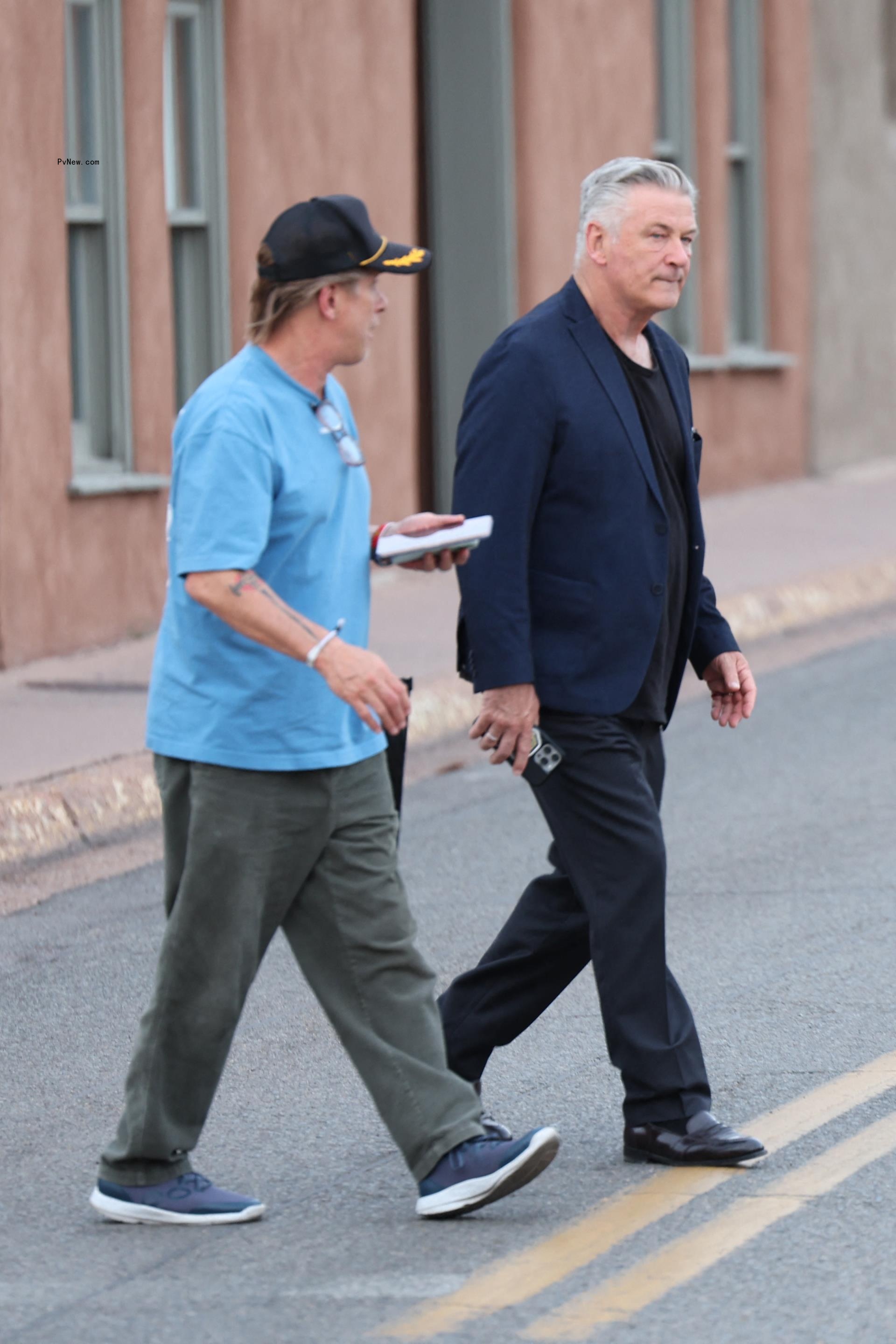 Alec Baldwin is seen heading out for a celebratory dinner after Judge dismisses charge.