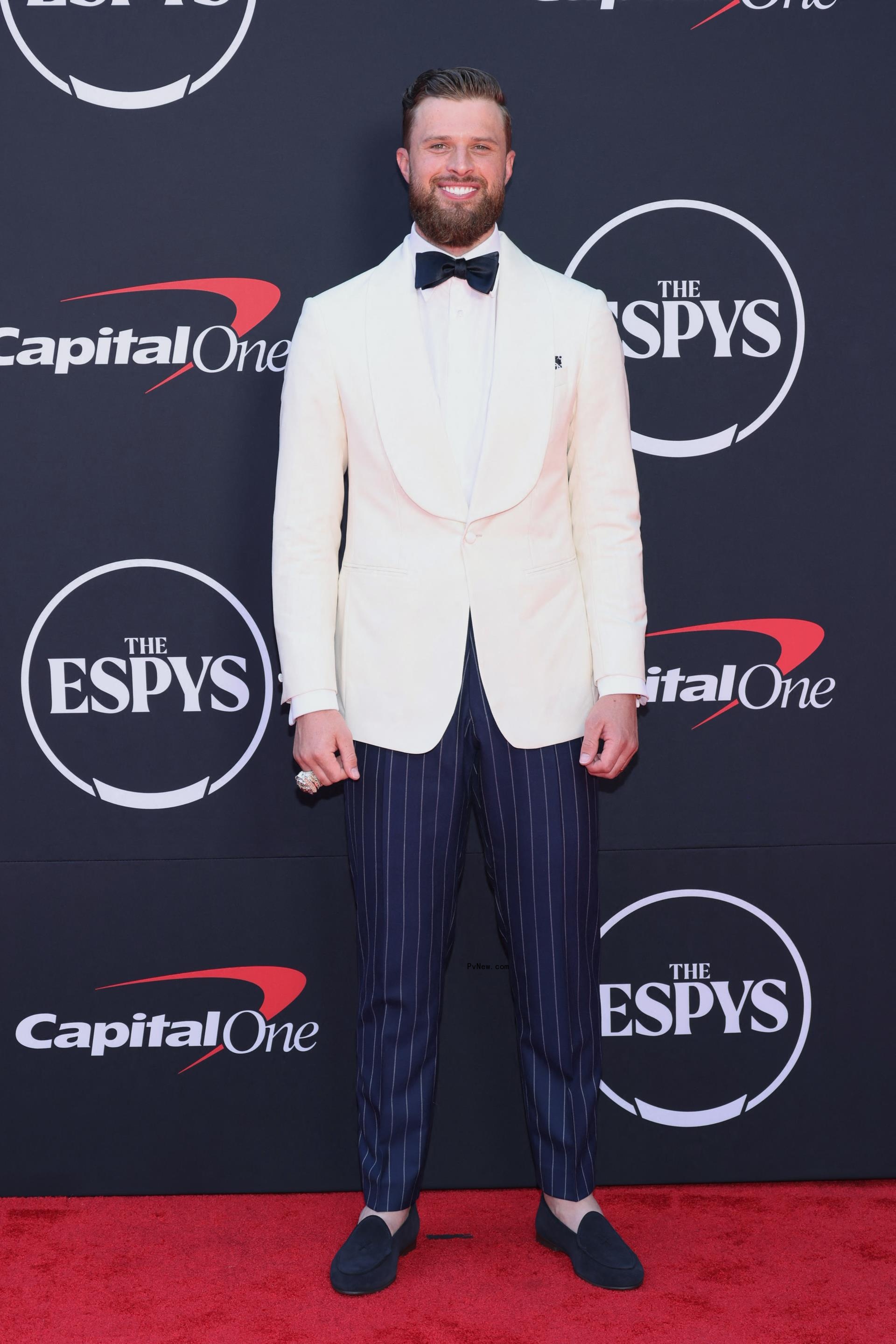Harrison Butker on the ESPYs red carpet.