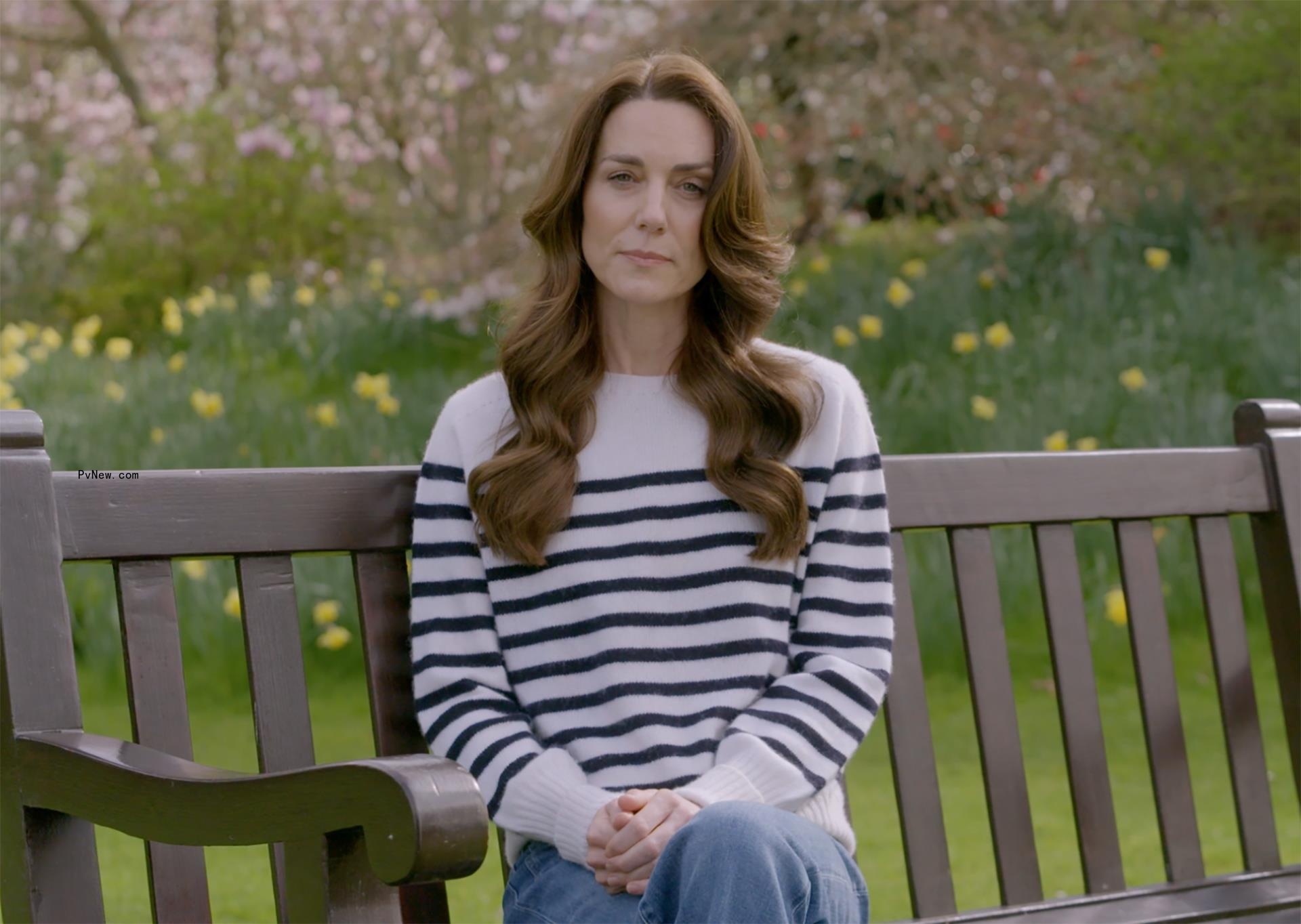 Kate Middleton in a video announcing her cancer diagnosis.