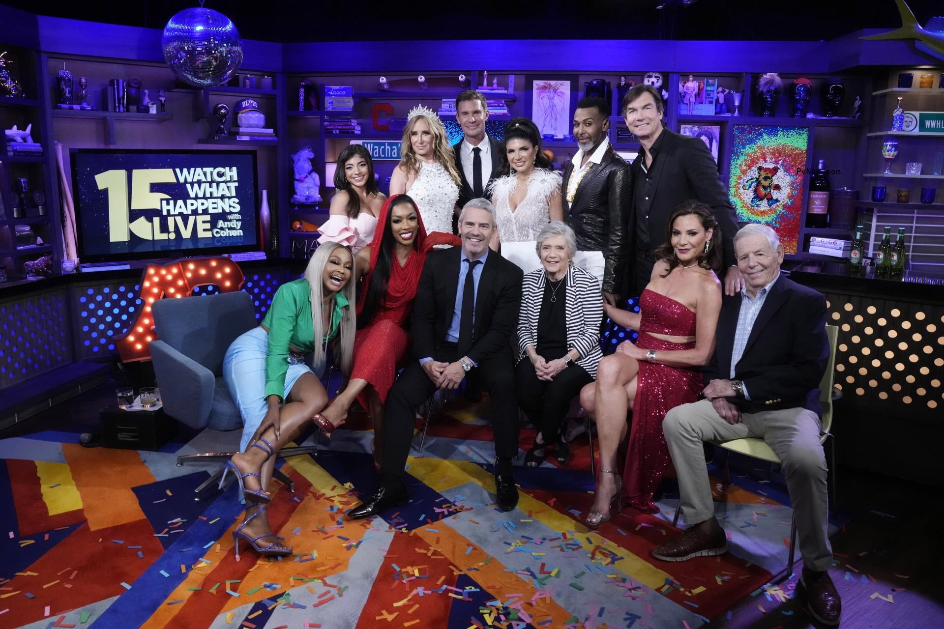 Phaedra Parks; Milania Giudice; Porsha Williams, So<i></i>nja Morgan, Andy Cohen, Jeff Lewis, Teresa Giudice, Evelyn Cohen, Dwight Eubanks, Jerry O'Connell, Luann de Lesseps, Lou Cohen