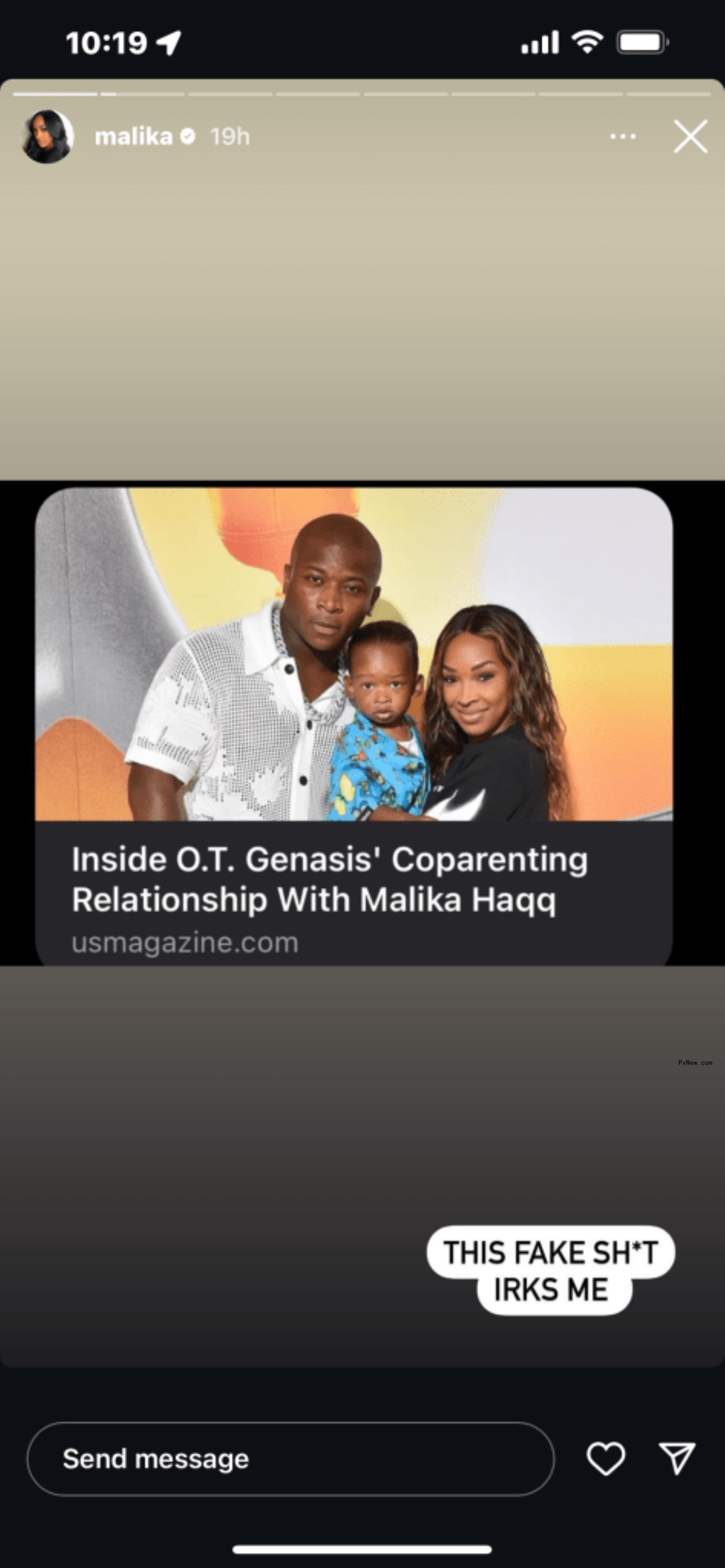 Malika Haqq Instagram Story