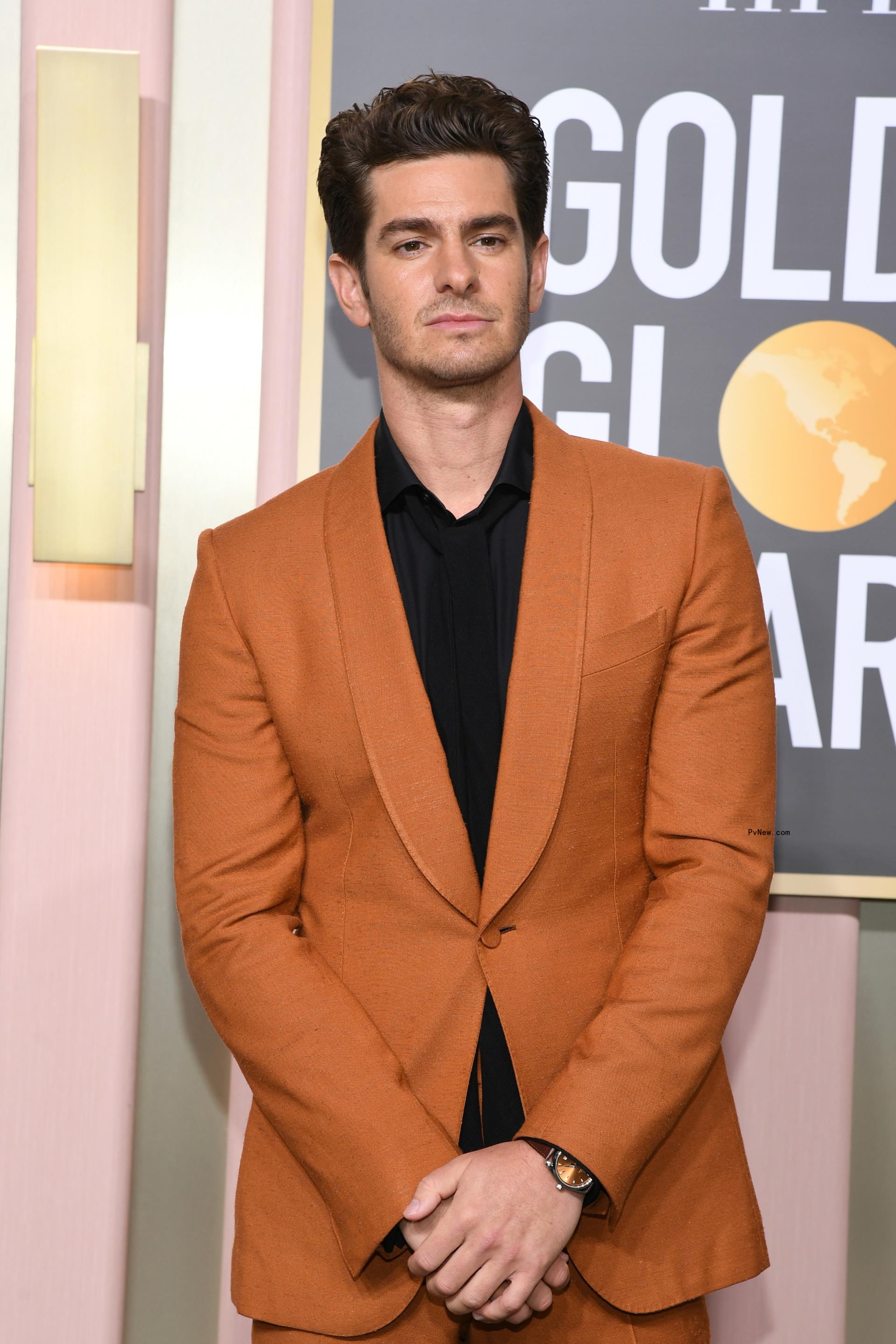 Andrew Garfield at the 2023 Golden Globe Awards.