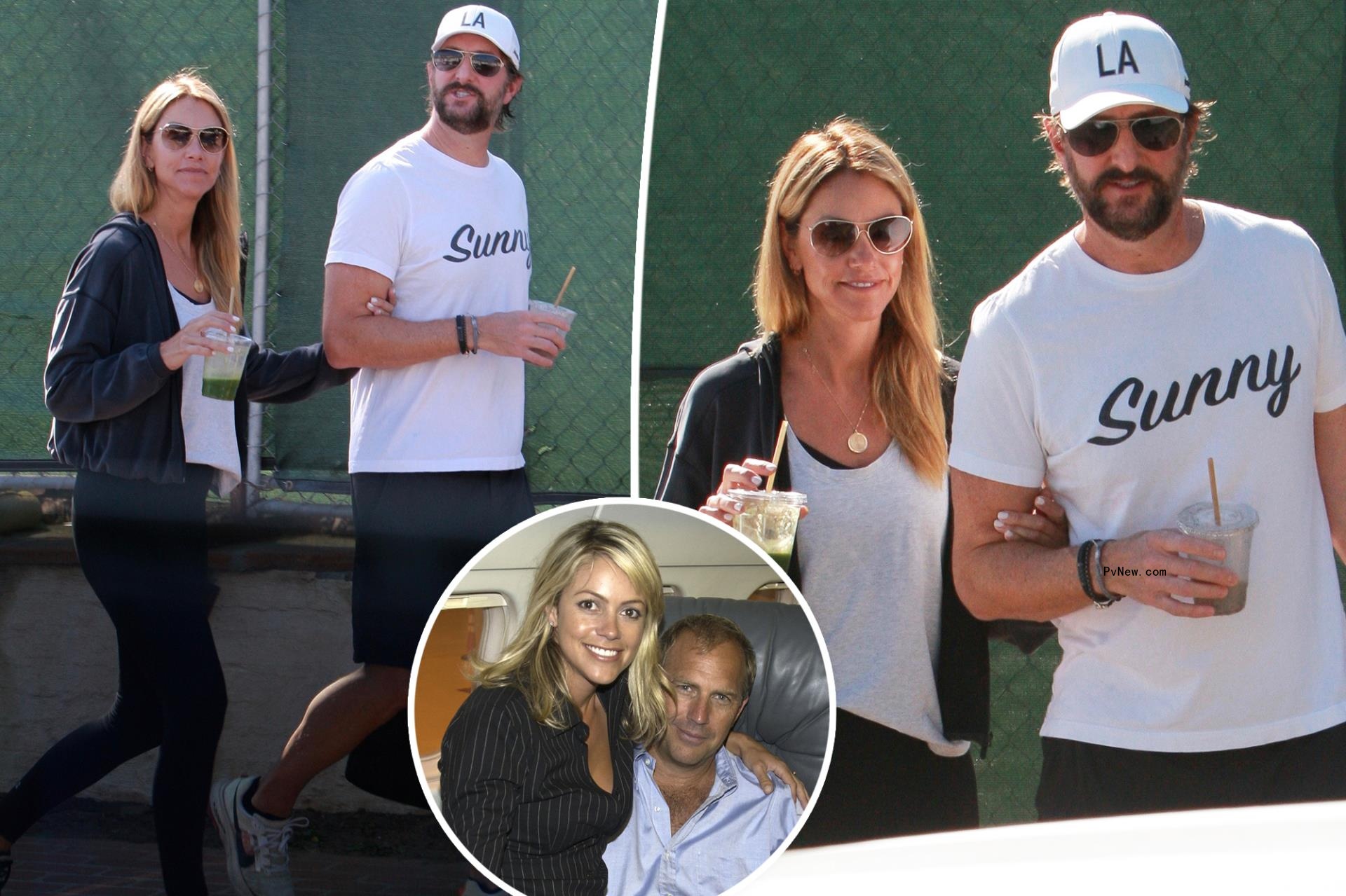 Kevin Costner’s ex-wife Christine Baumgartner holds o<i></i>nto boyfriend Josh Co<i></i>nnor during romantic outing