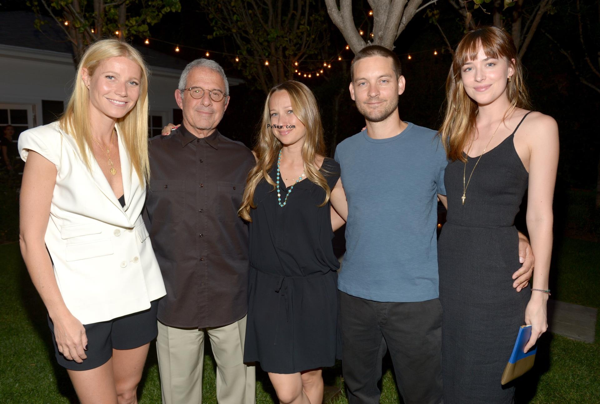 Gwyneth Paltrow, Rob Meyer, Jennifer Meyer, Tobey Maguire and Dakota Johnson