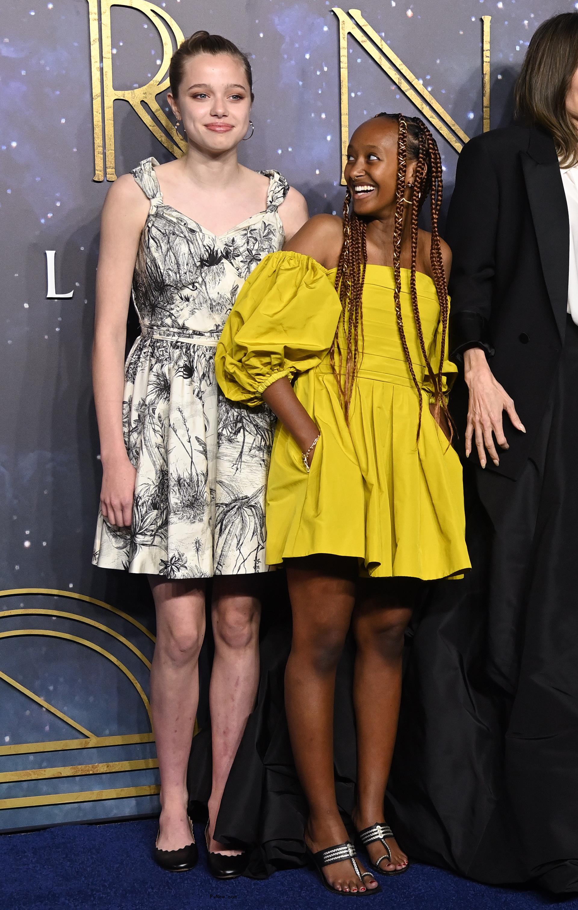 Shiloh Jolie and Zahara Jolie