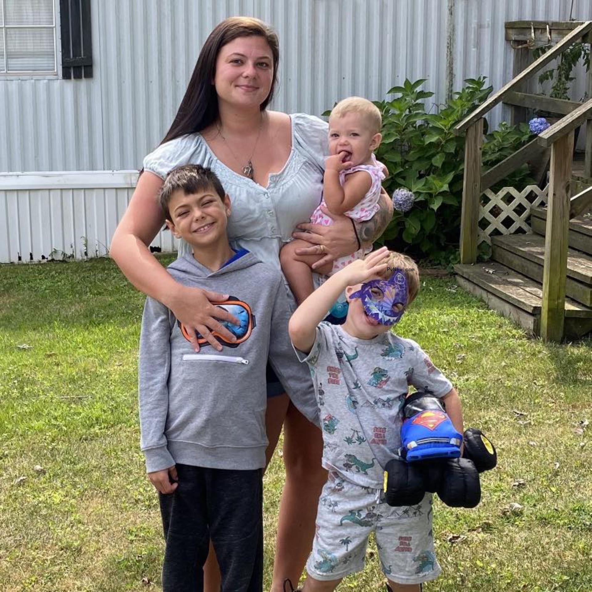 Autumn Crittendon and her kids