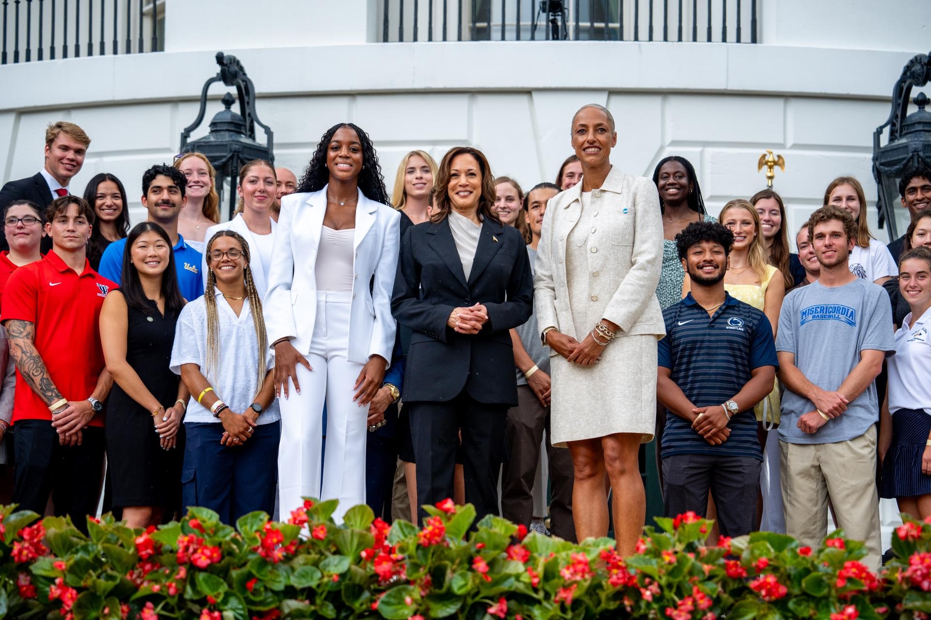 Kamala Harris and NCAA players
