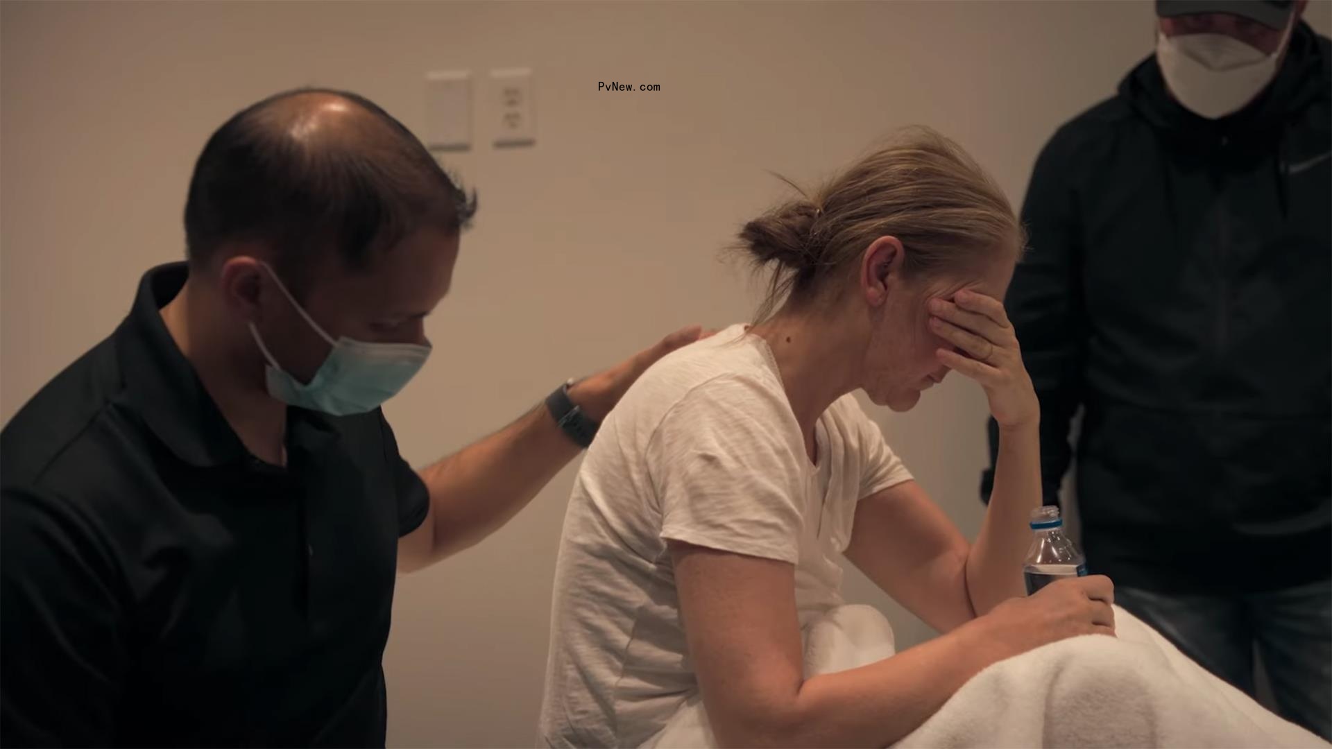Celine Dion with her medical expert.
