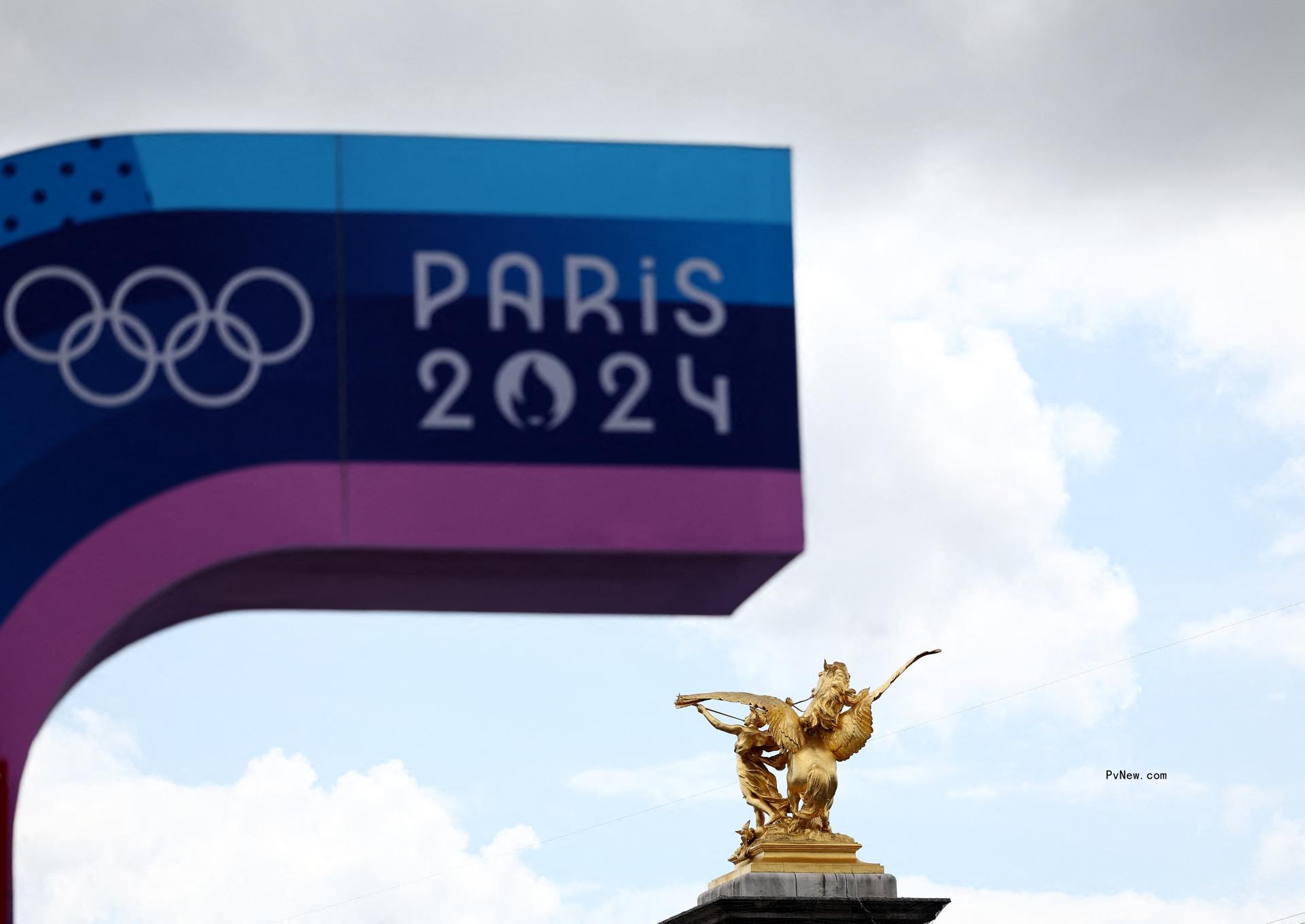 Paris Olympics sign.