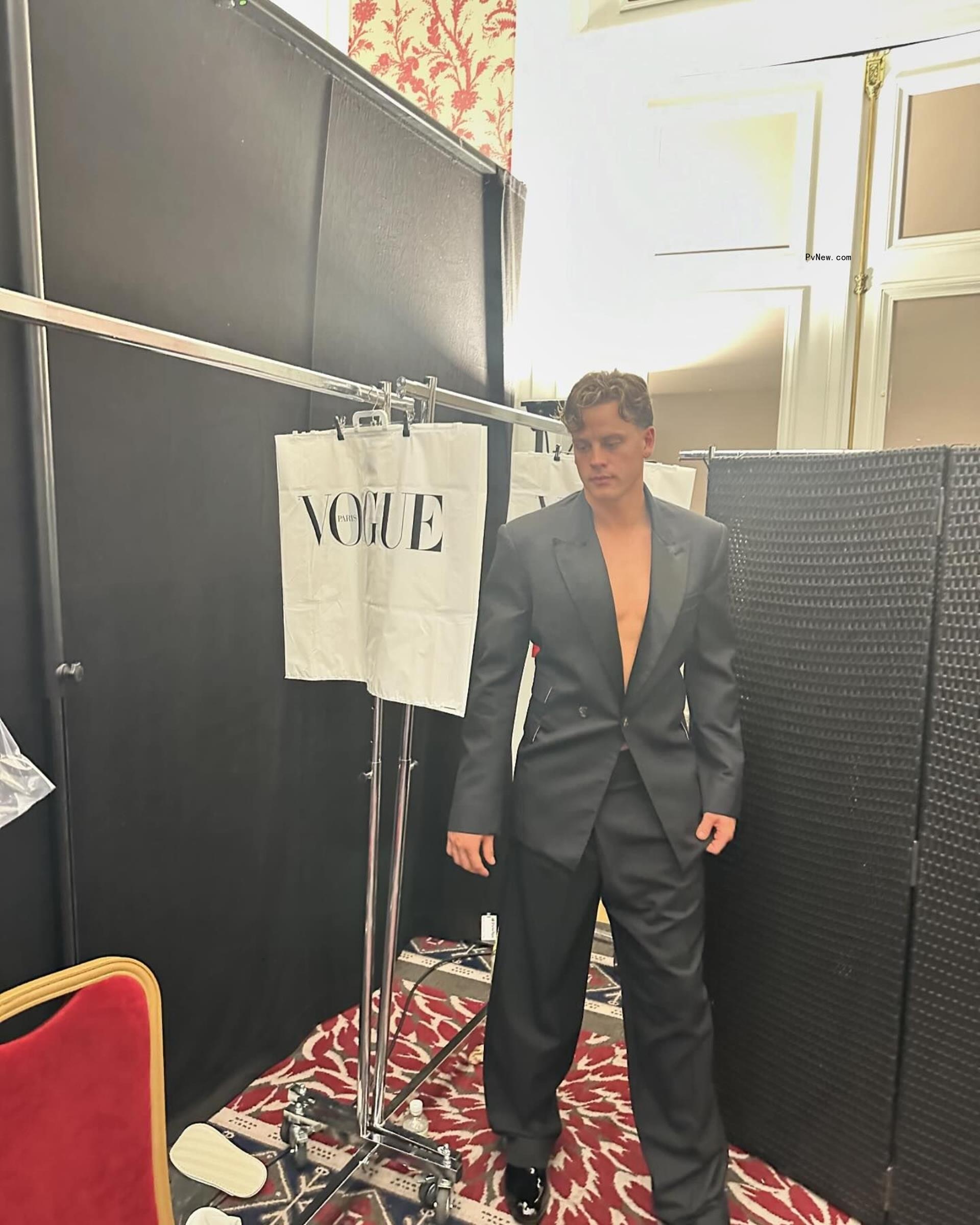 Joe Burrow at the Vogue World: Paris 2024 fashion show.