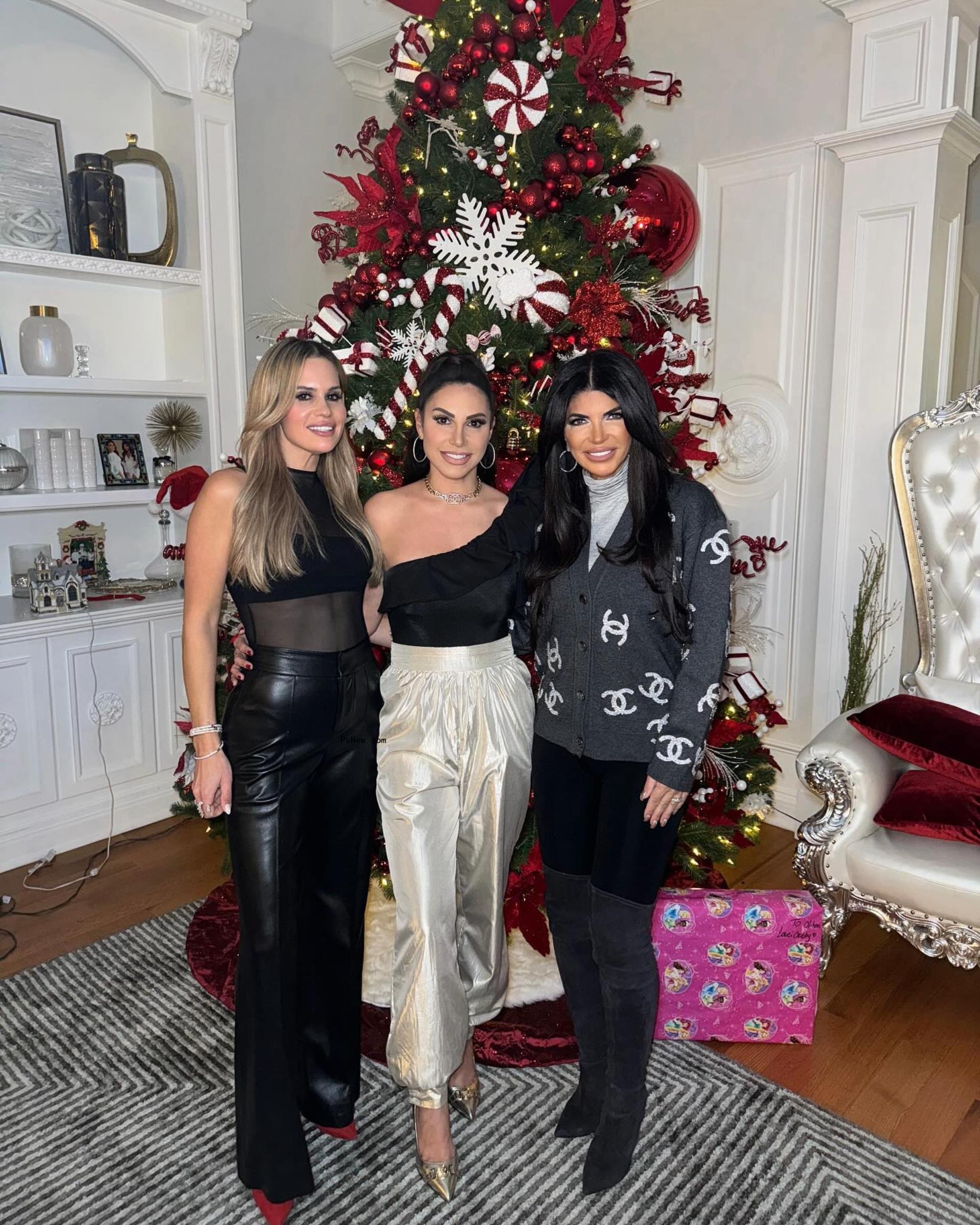 jackie goldschneider, jennifer aydin, and teresa giudice posing for a photo