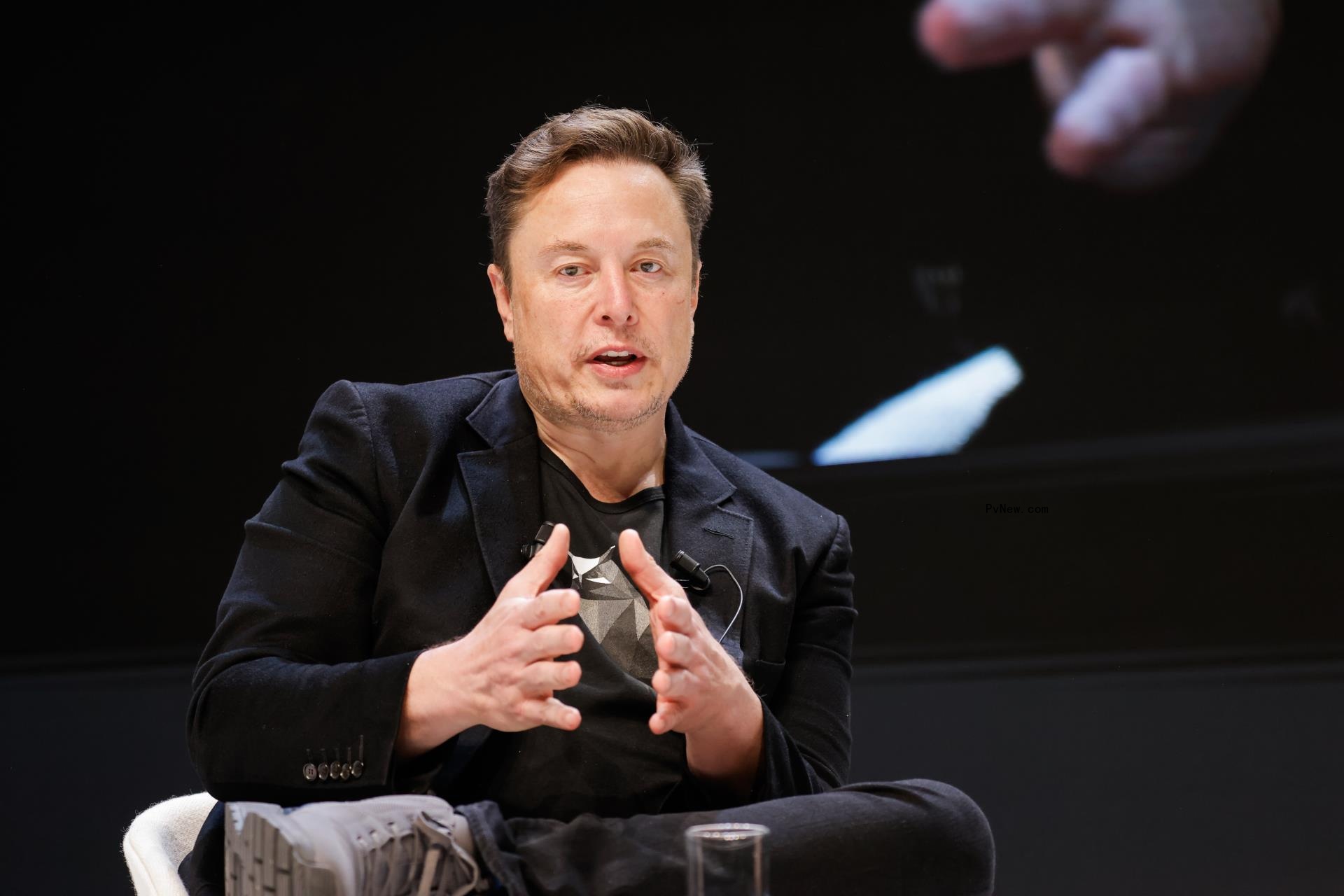 Elon Musk speaking at Cannes Lions. 