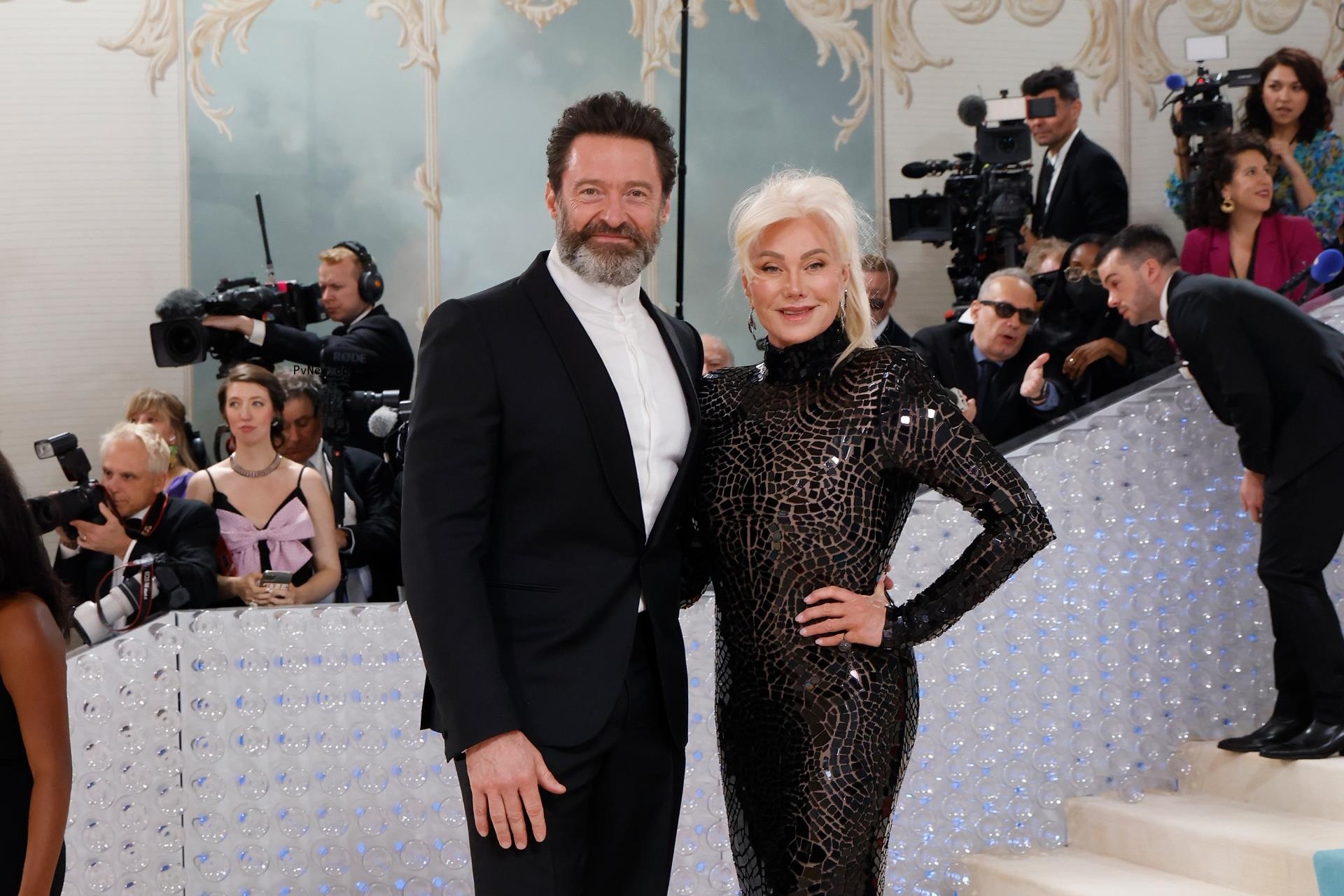 Deborra-Lee Furness and Hugh Jackman at the 2023 Met Gala.