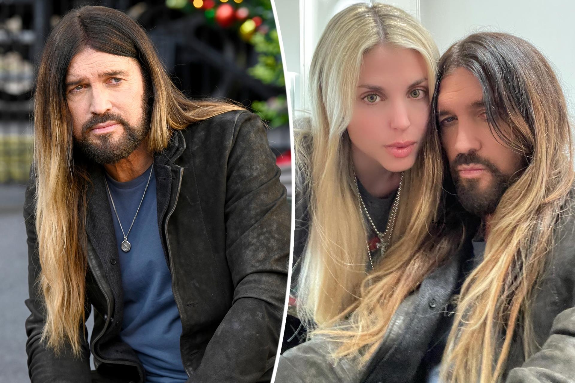 Billy Ray Cyrus split image with Firerose.