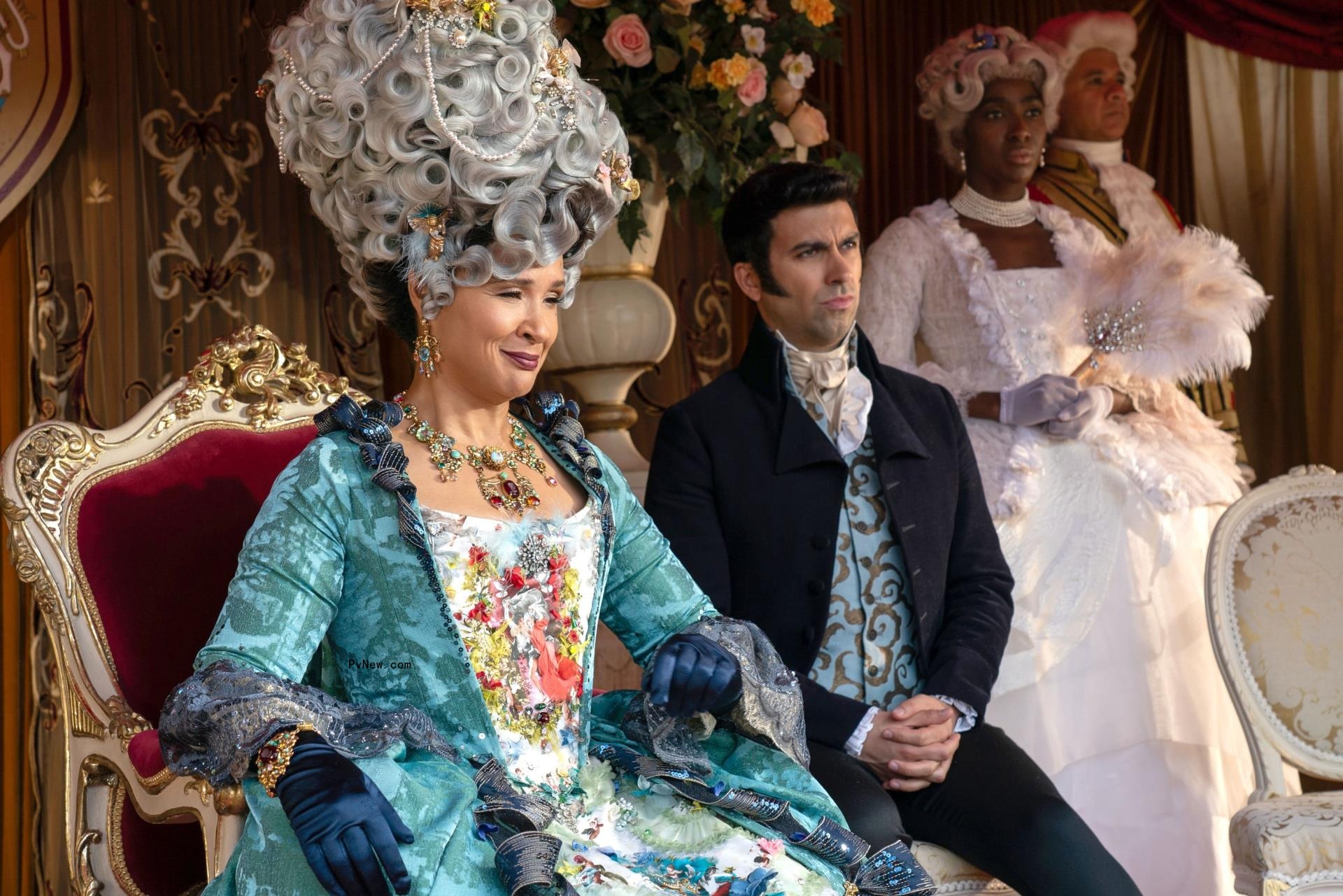 Golda Rosheuvel as Queen Charlotte in 
