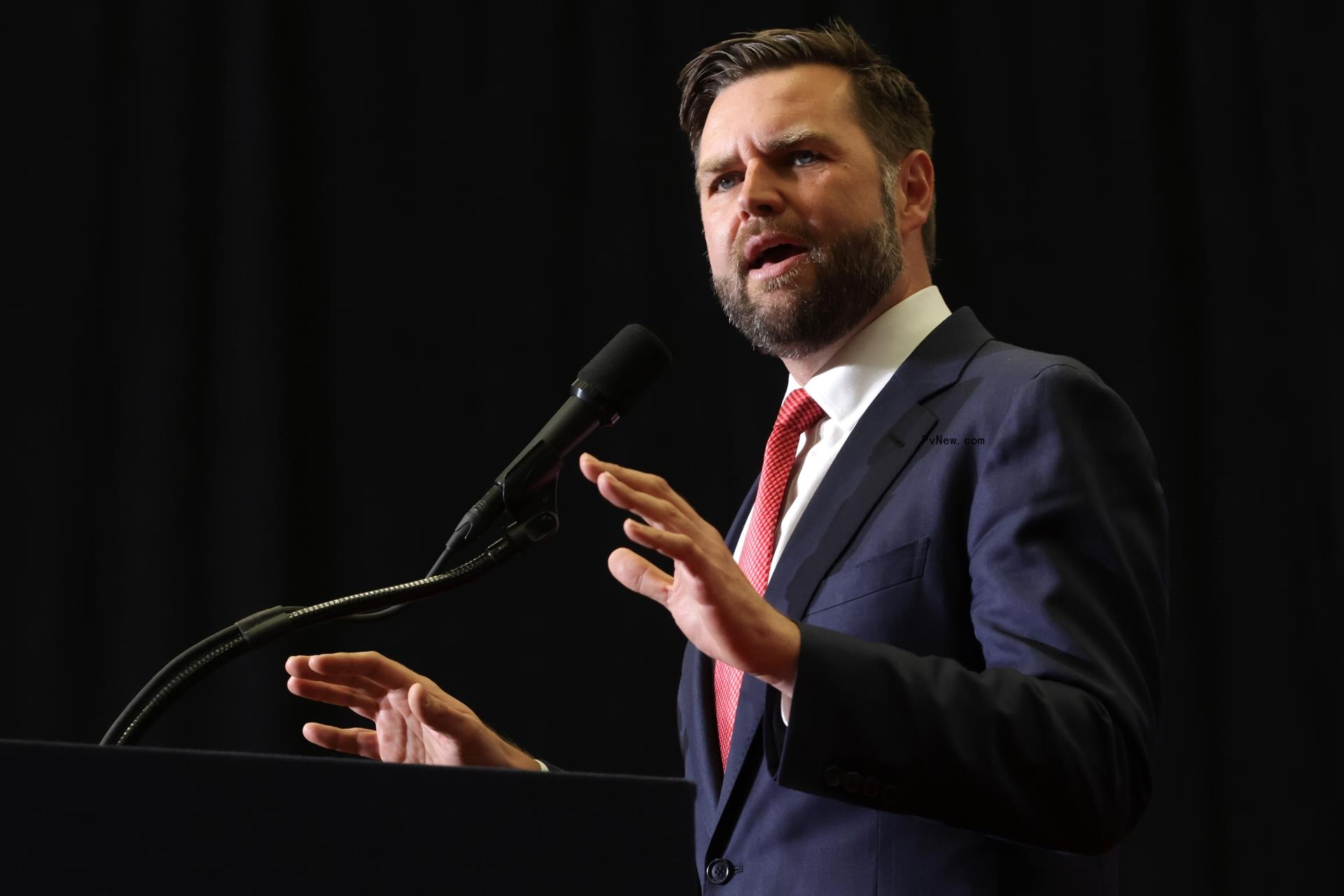 JD Vance at a campaign rally in 2024.