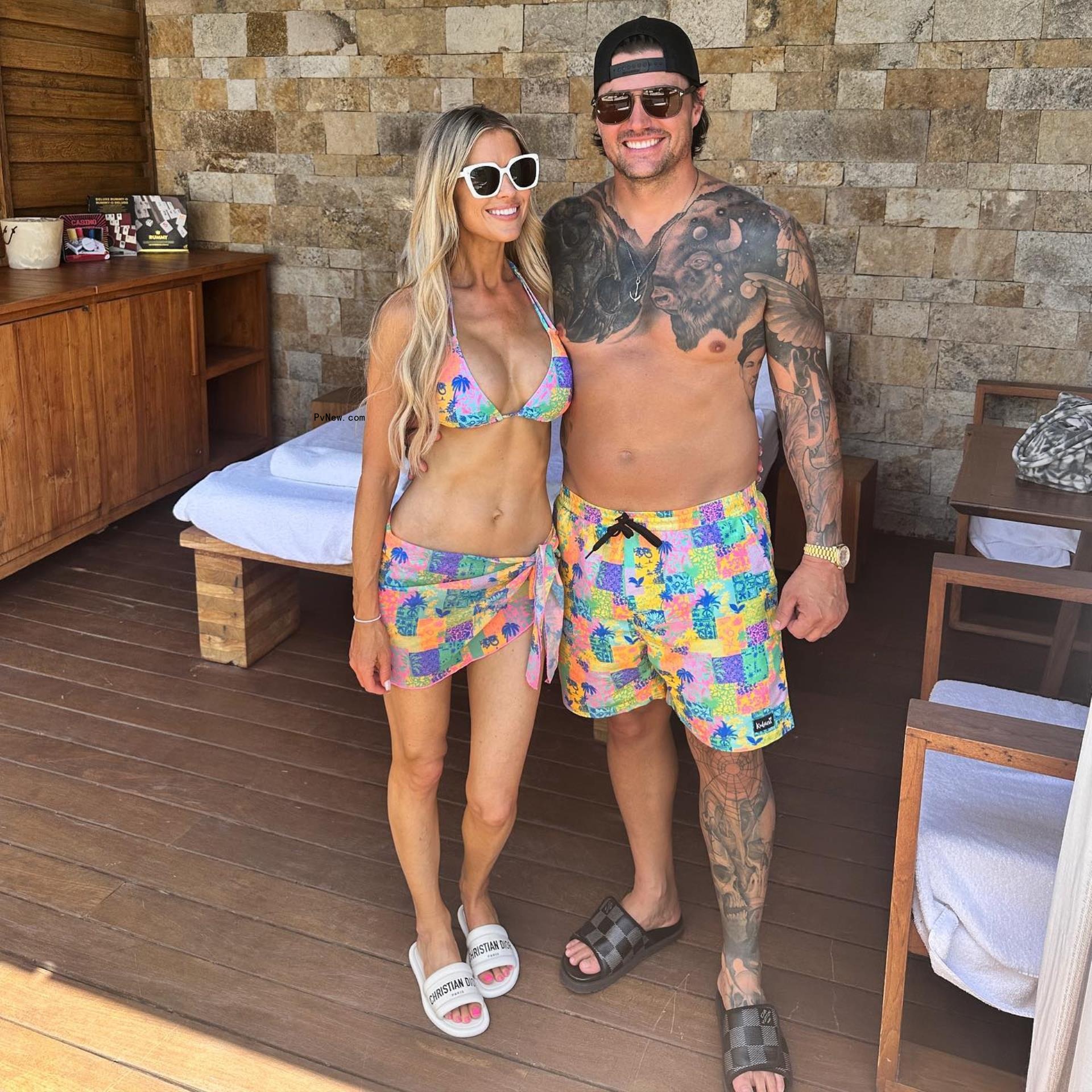 christina and josh hall in swimsuits