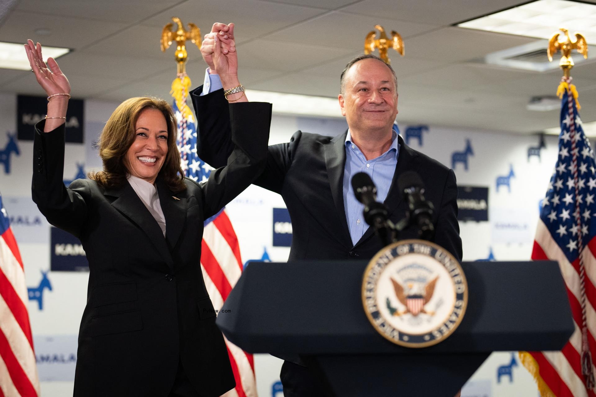 Kamala Harris and Doug Emhoff