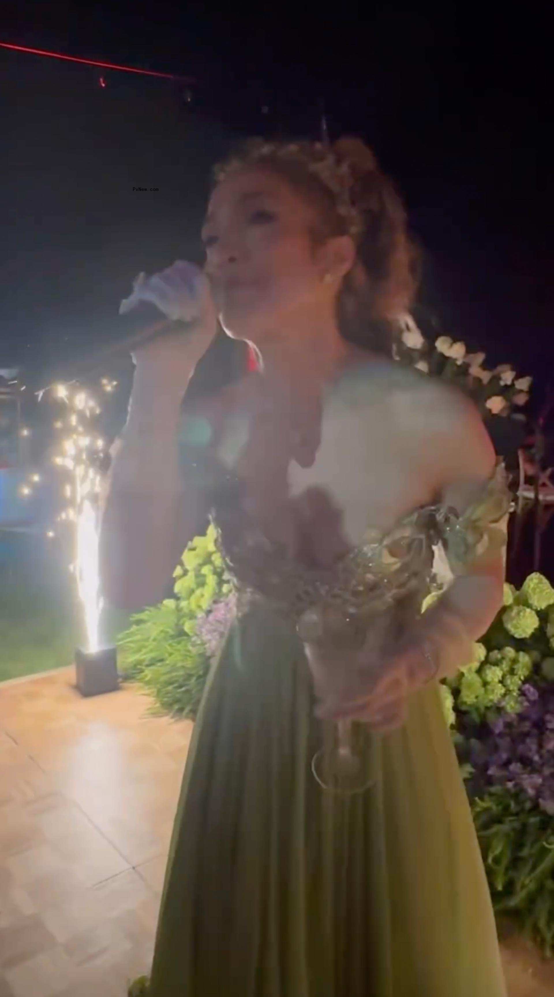 Jennifer Lopez at her Bridgerton-themed birthday party