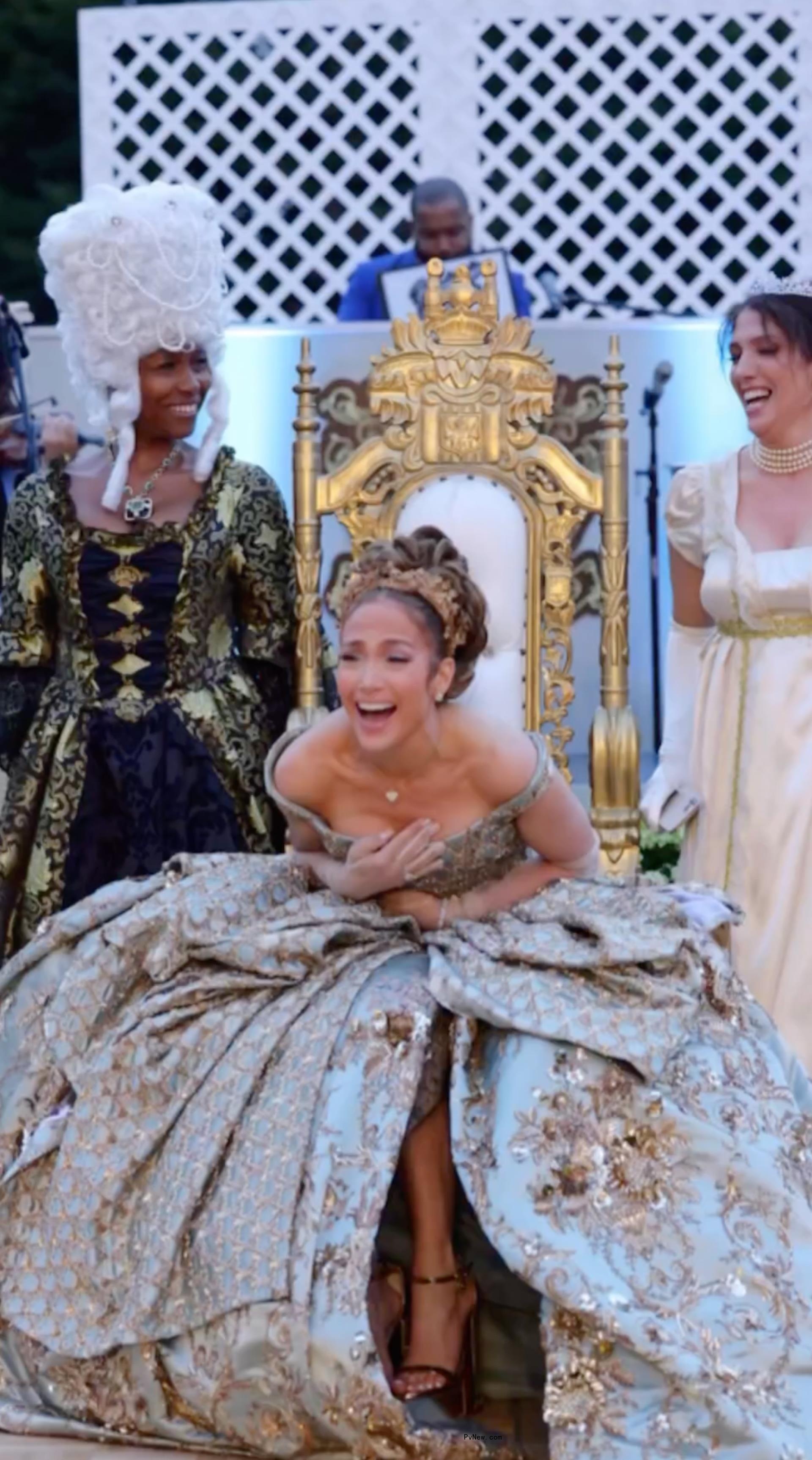 Jennifer Lopez at her Bridgerton-themed birthday party