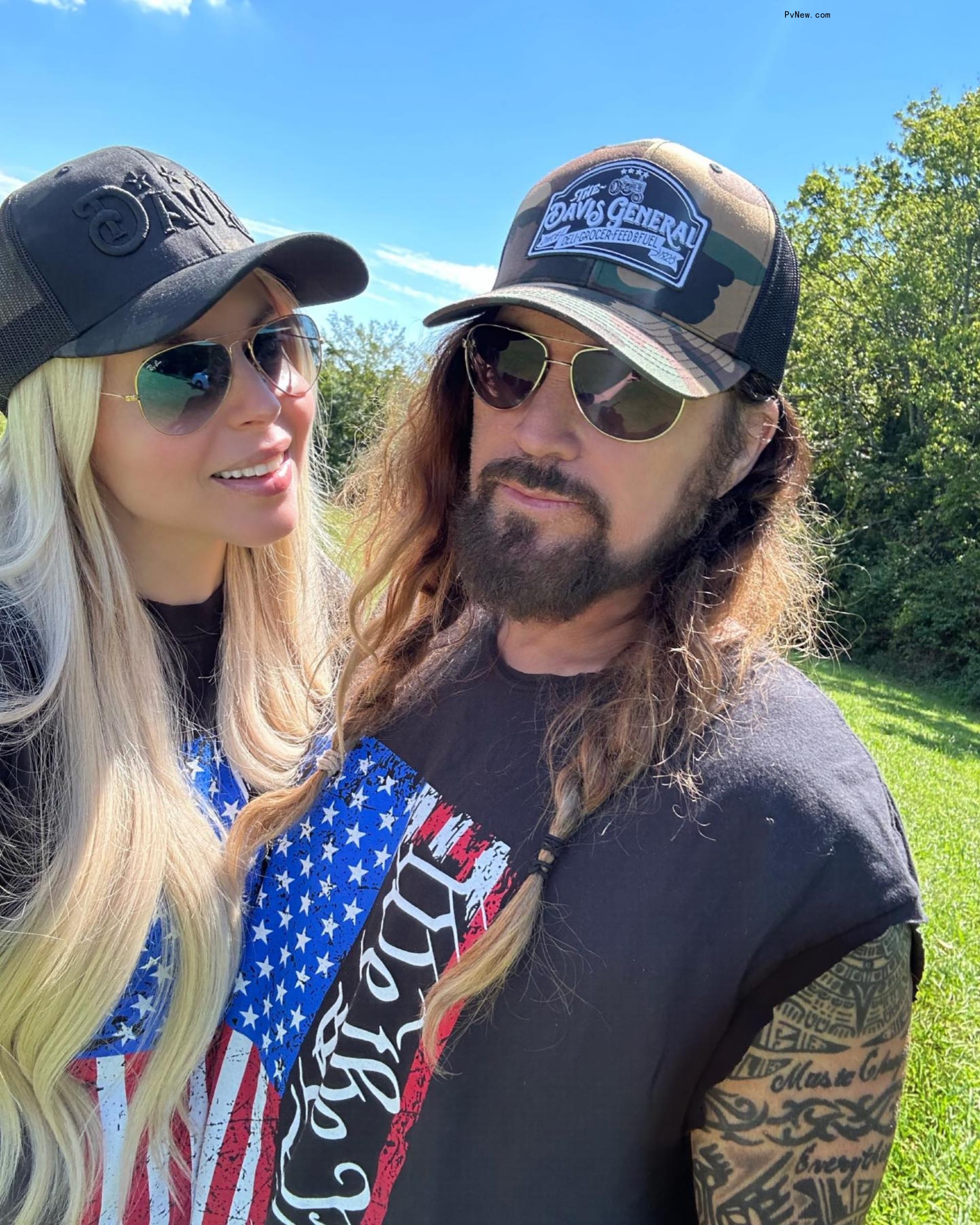 Billy Ray Cyrus and Firerose Cyrus.