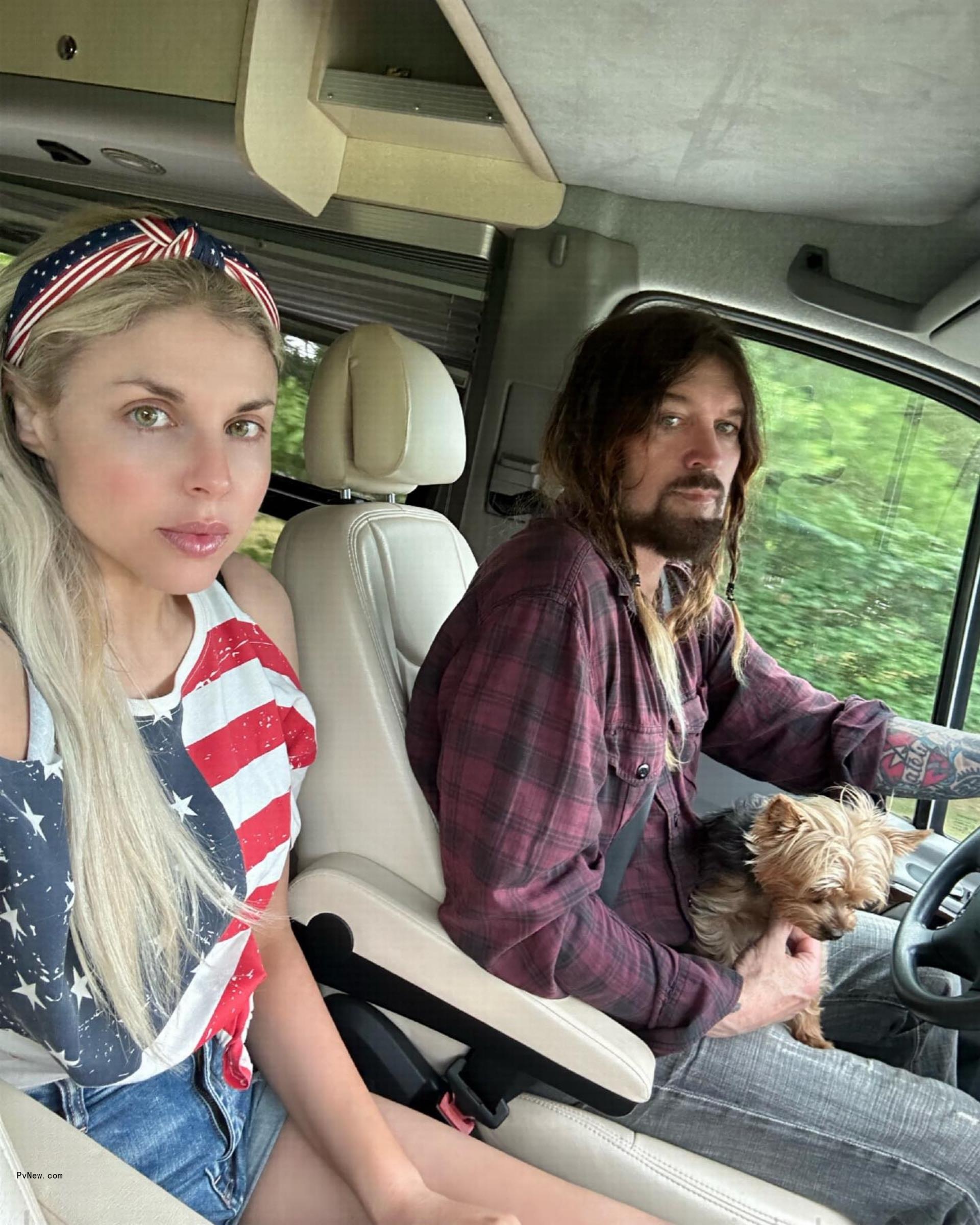 Billy Ray Cyrus and Firerose Cyrus.