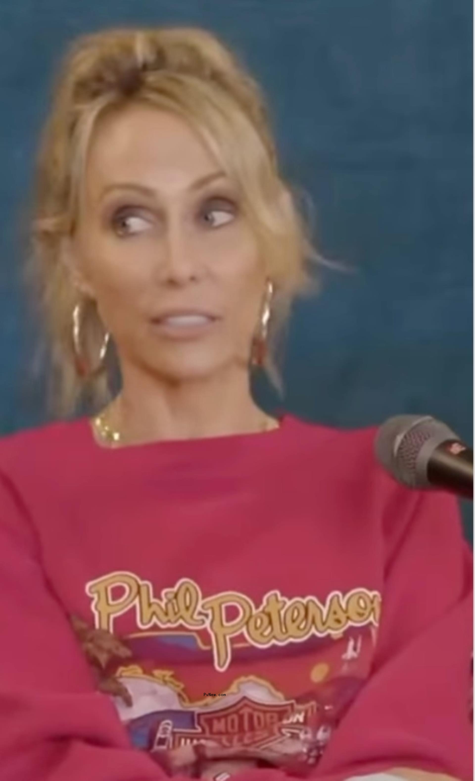 Tish Cyrus on a podcast.