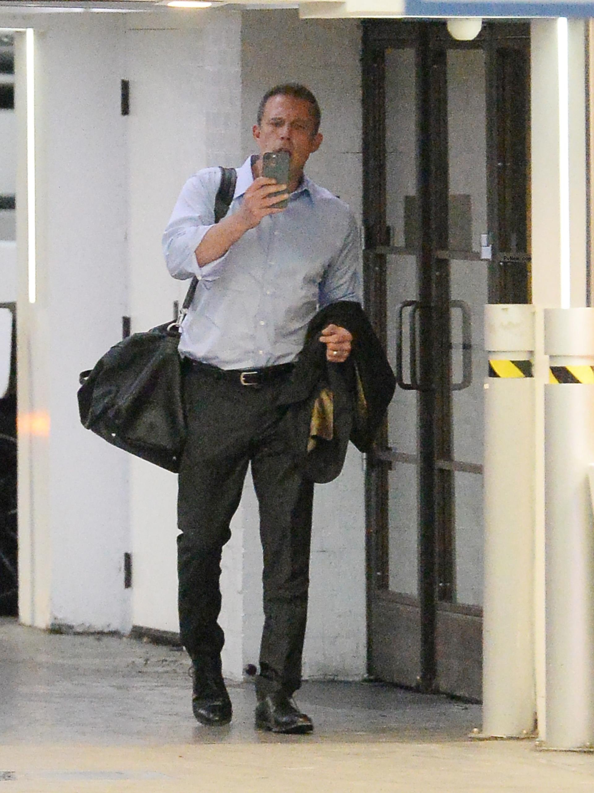 Ben Affleck heading to his LA office.