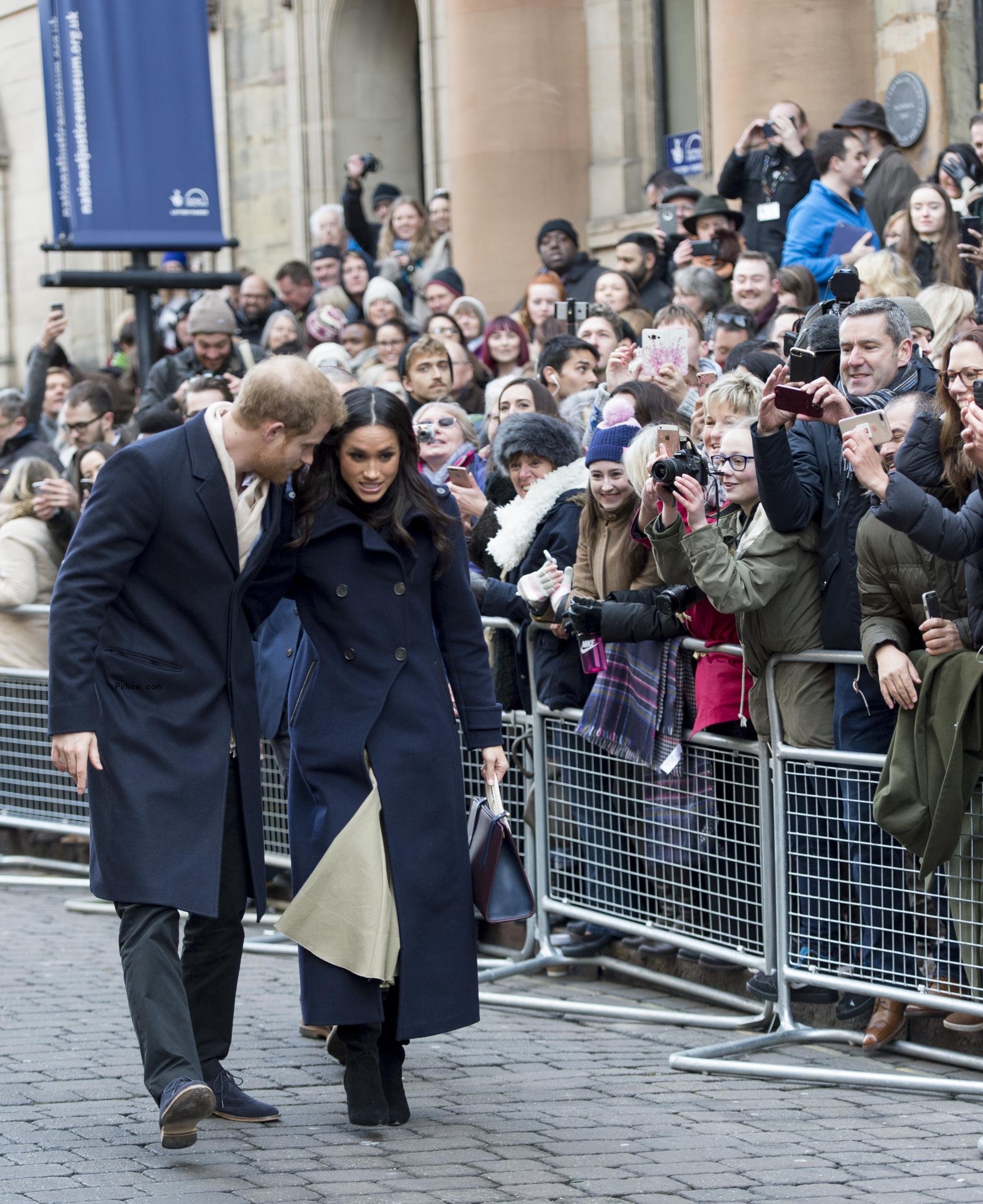 Prince Harry and Meghan Markle have their first royal engagement in Nottingham, England, on Dec. 1, 2017.