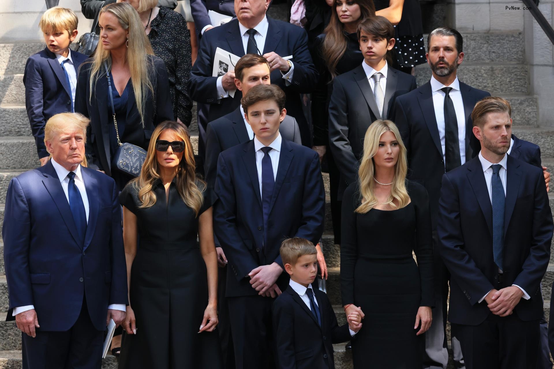 Do<i></i>nald Trump, Melania Trump, Barron Trump and Ivanka Trump, Eric Trump and Do<i></i>nald Trump Jr