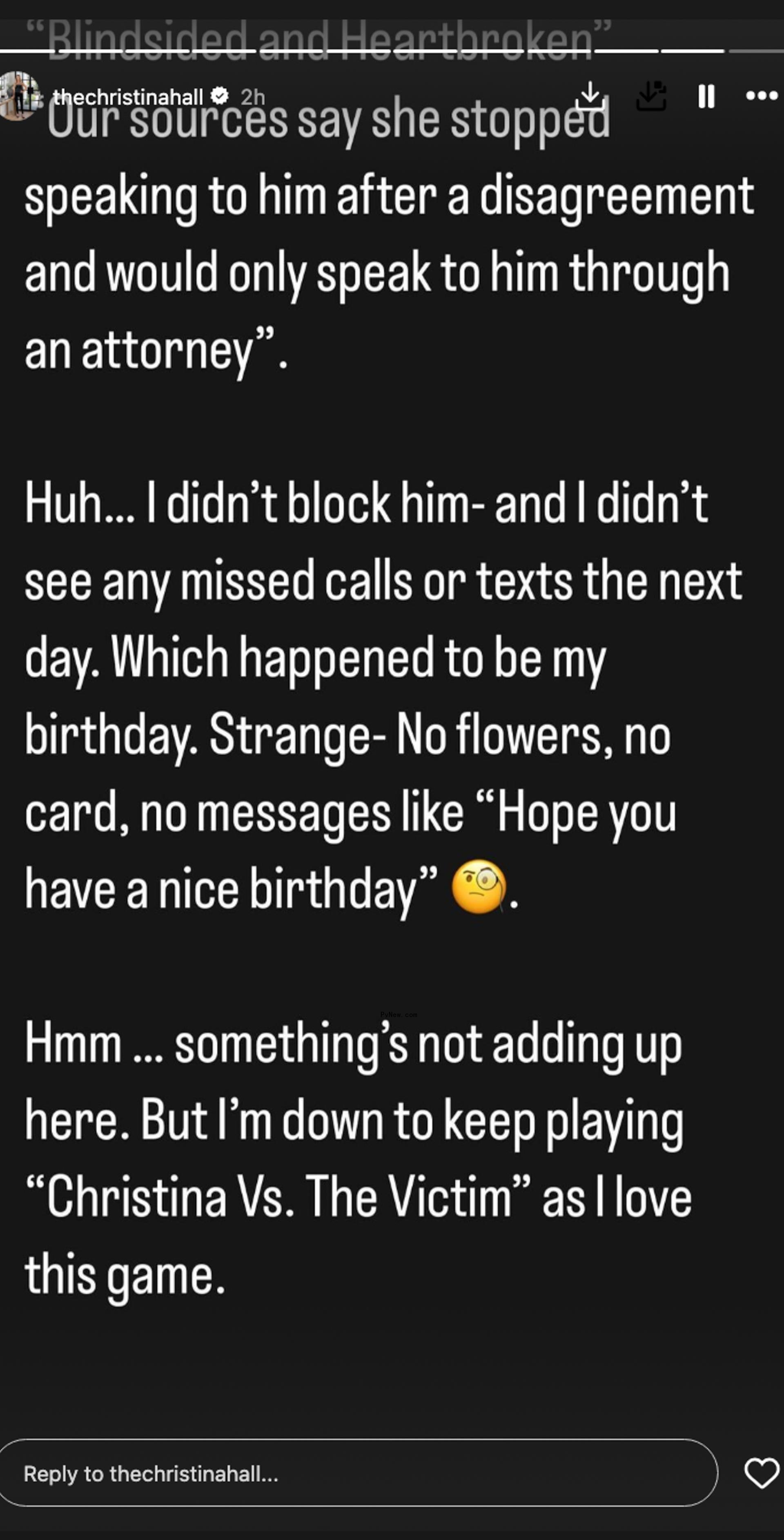 Christina Hall IG Story