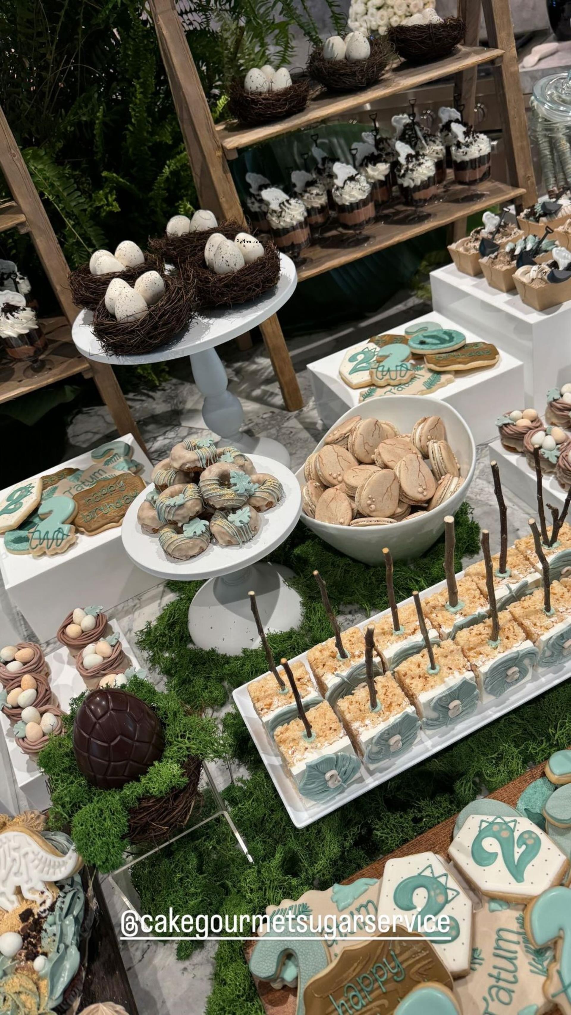 Desserts at Tatum Thompson's 2nd birthday party on July 28, 2024