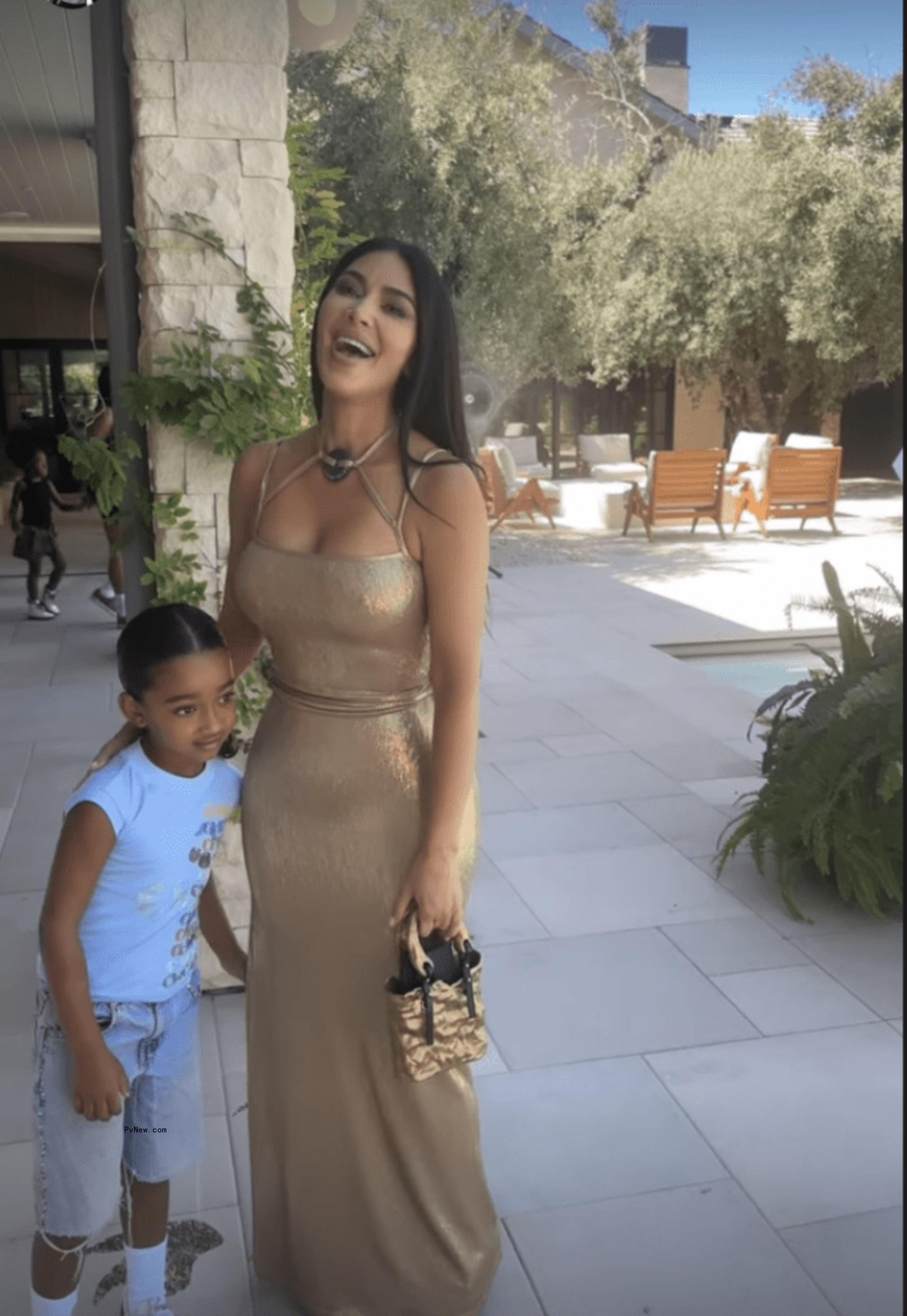 Kim Kardashian and Chicago West attend Tatum Thompson's 2nd birthday bash on July 28, 2024