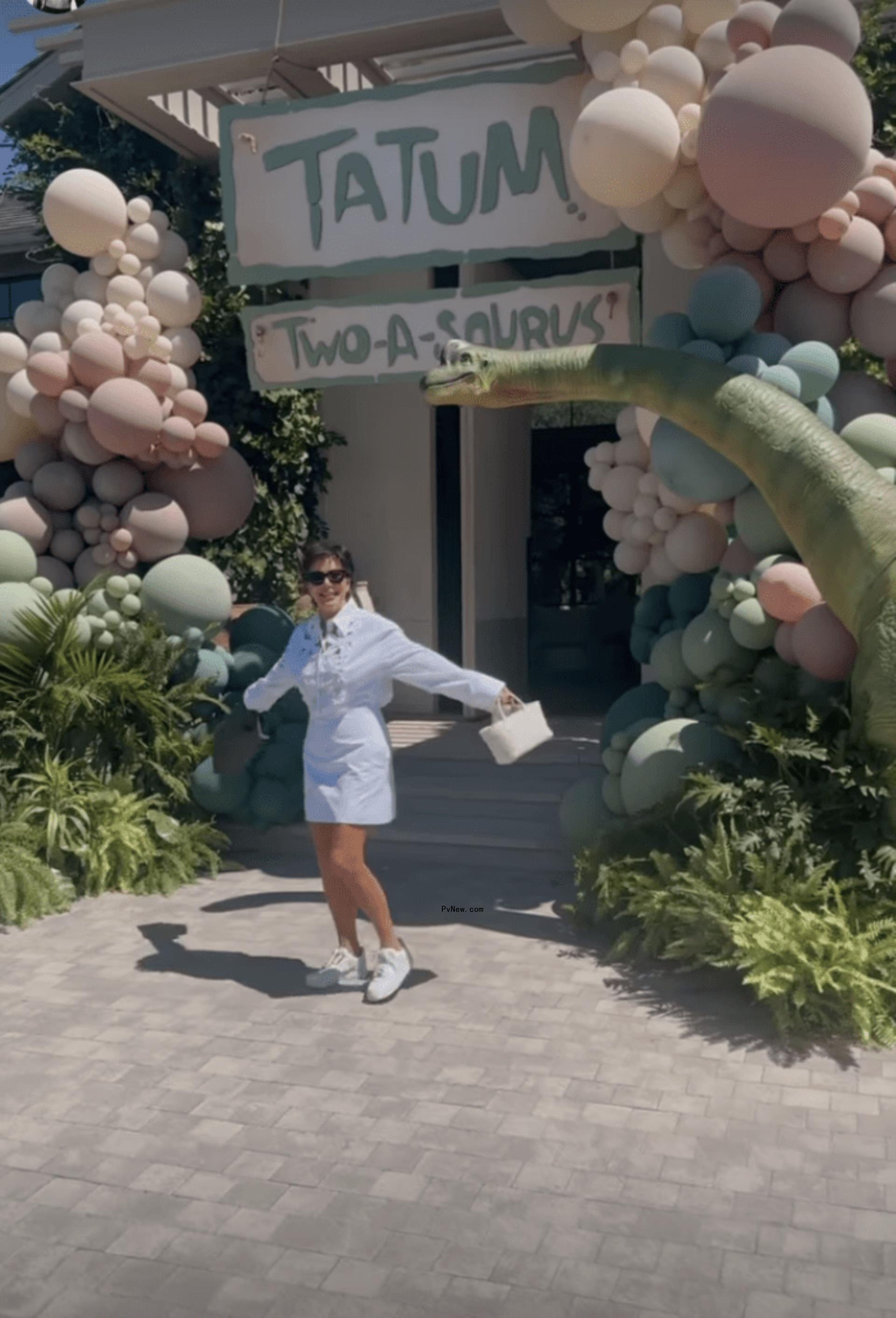 Kris Jenner attends Tatum Thompson's 2nd birthday party on July 28, 2024