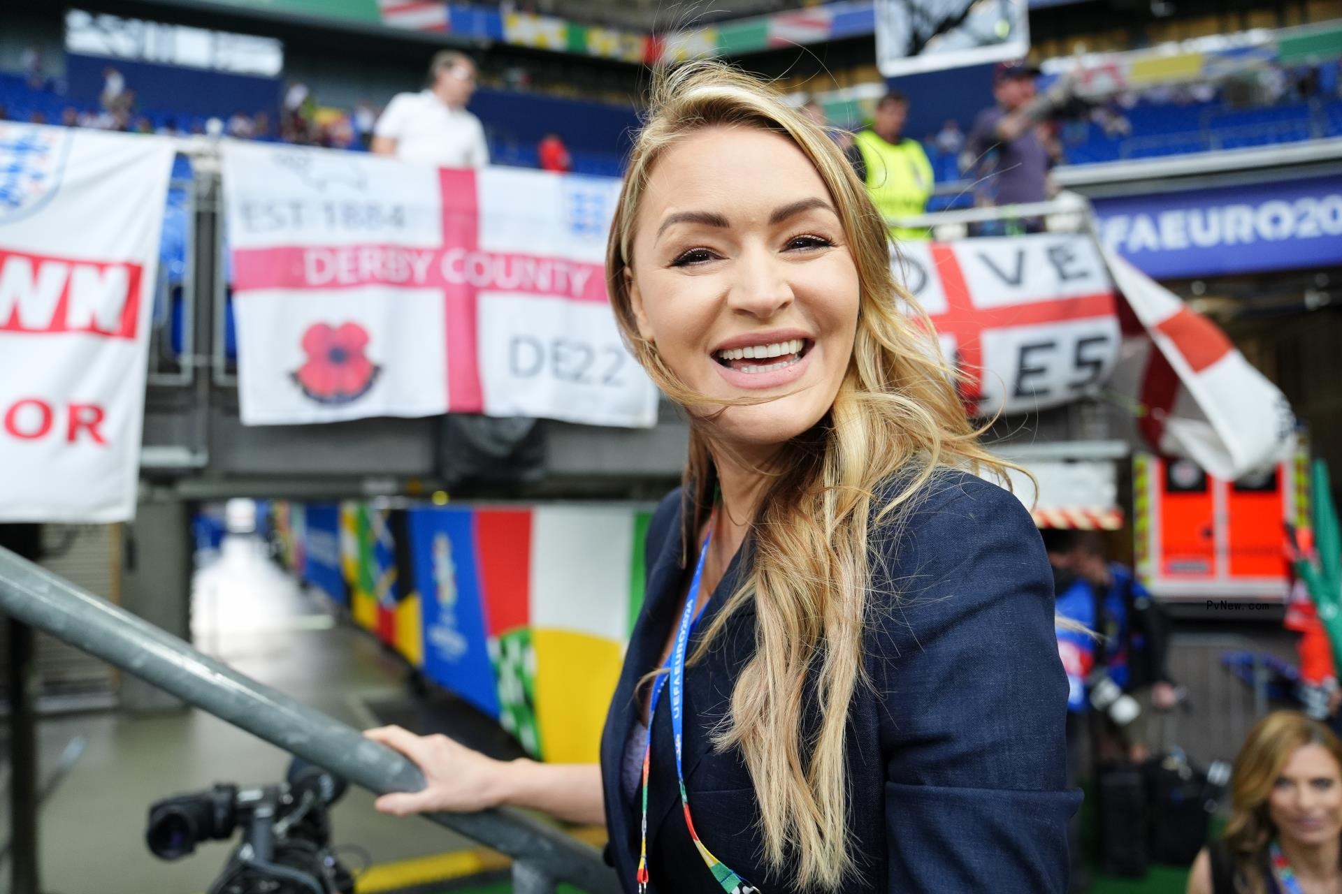 Laura Woods at the UEFA EURO 2024 final match