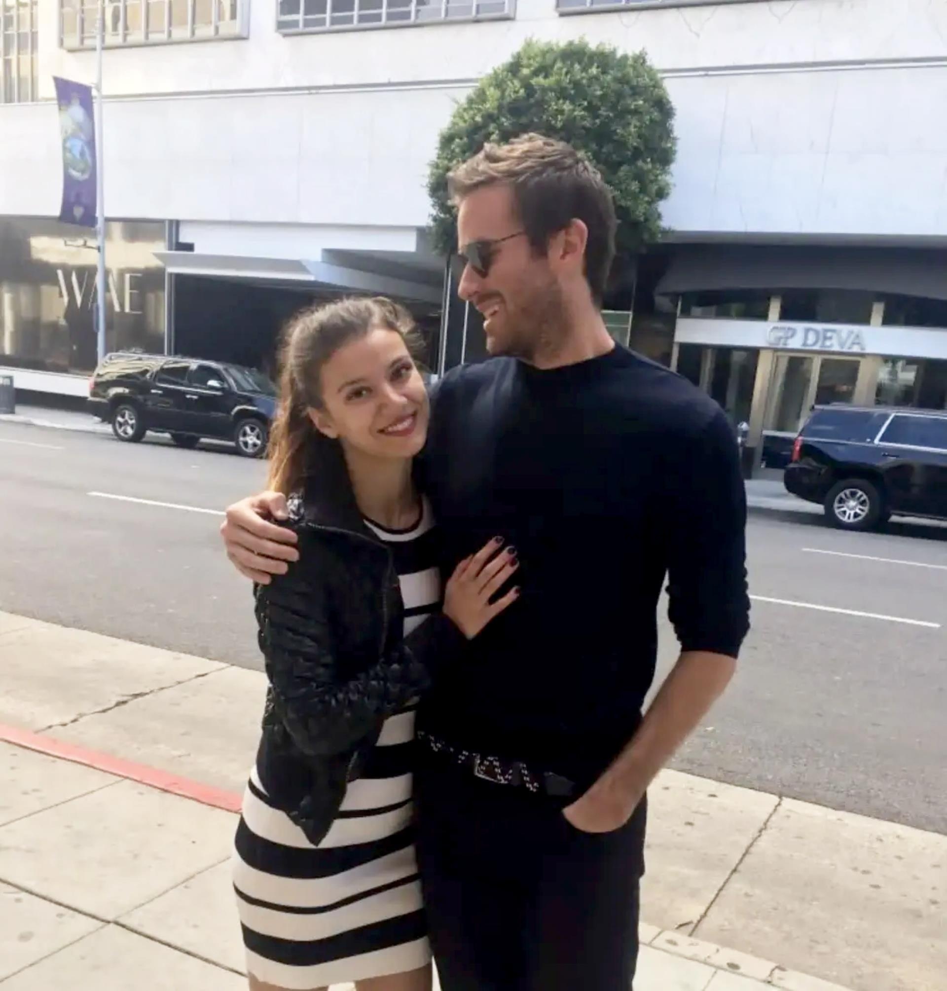 Effie Angelova and Armie Hammer.