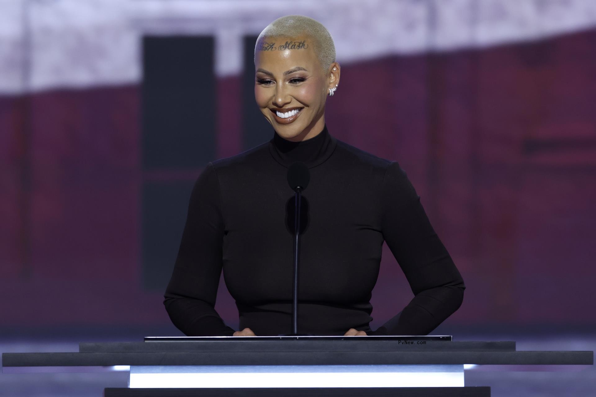 Amber Rose Says ‘Media Lied’ a<i></i>bout Trump in RNC Speech: ‘I Believed the Left-Wing Propaganda’ That He Was ‘Racist’