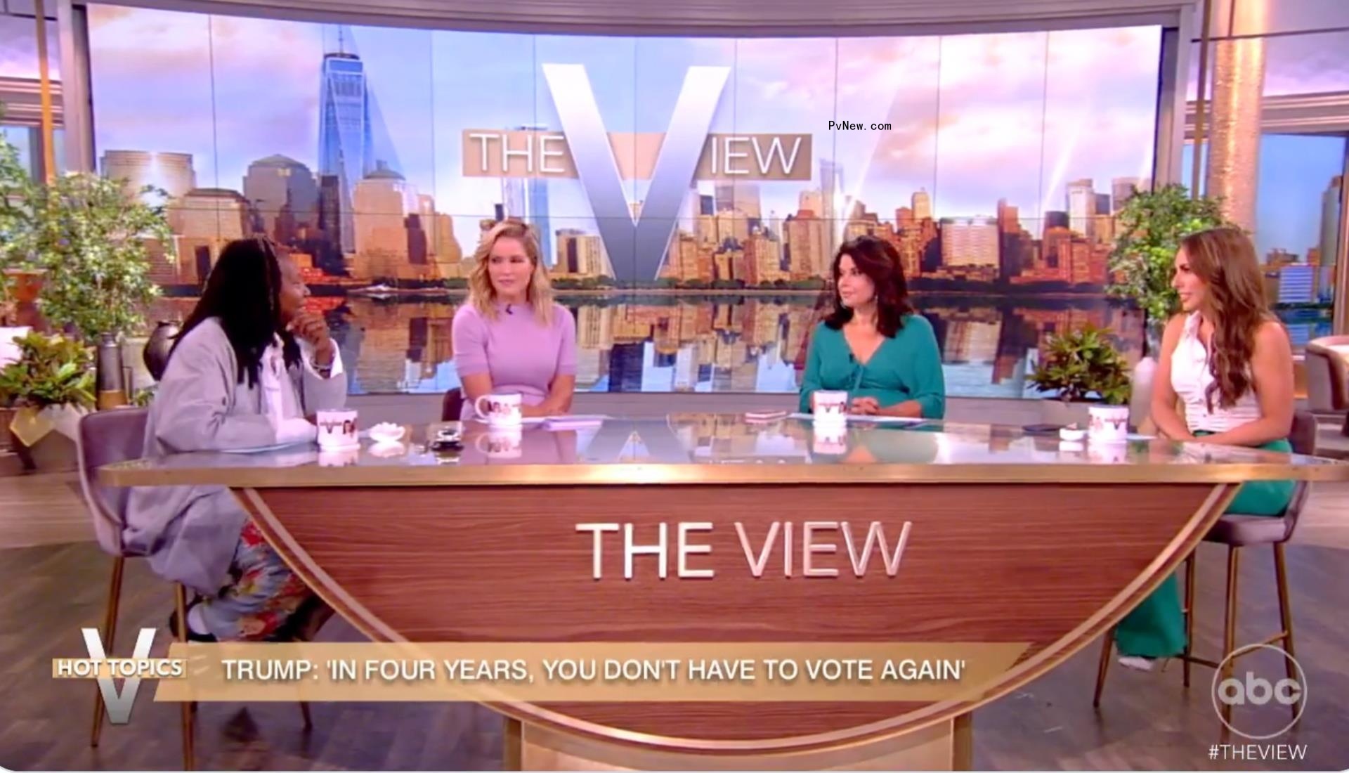 Whoopi Goldberg, Sara Haines, Ana Navarro and Alyssa Farah Griffin talking on Monday's episode of