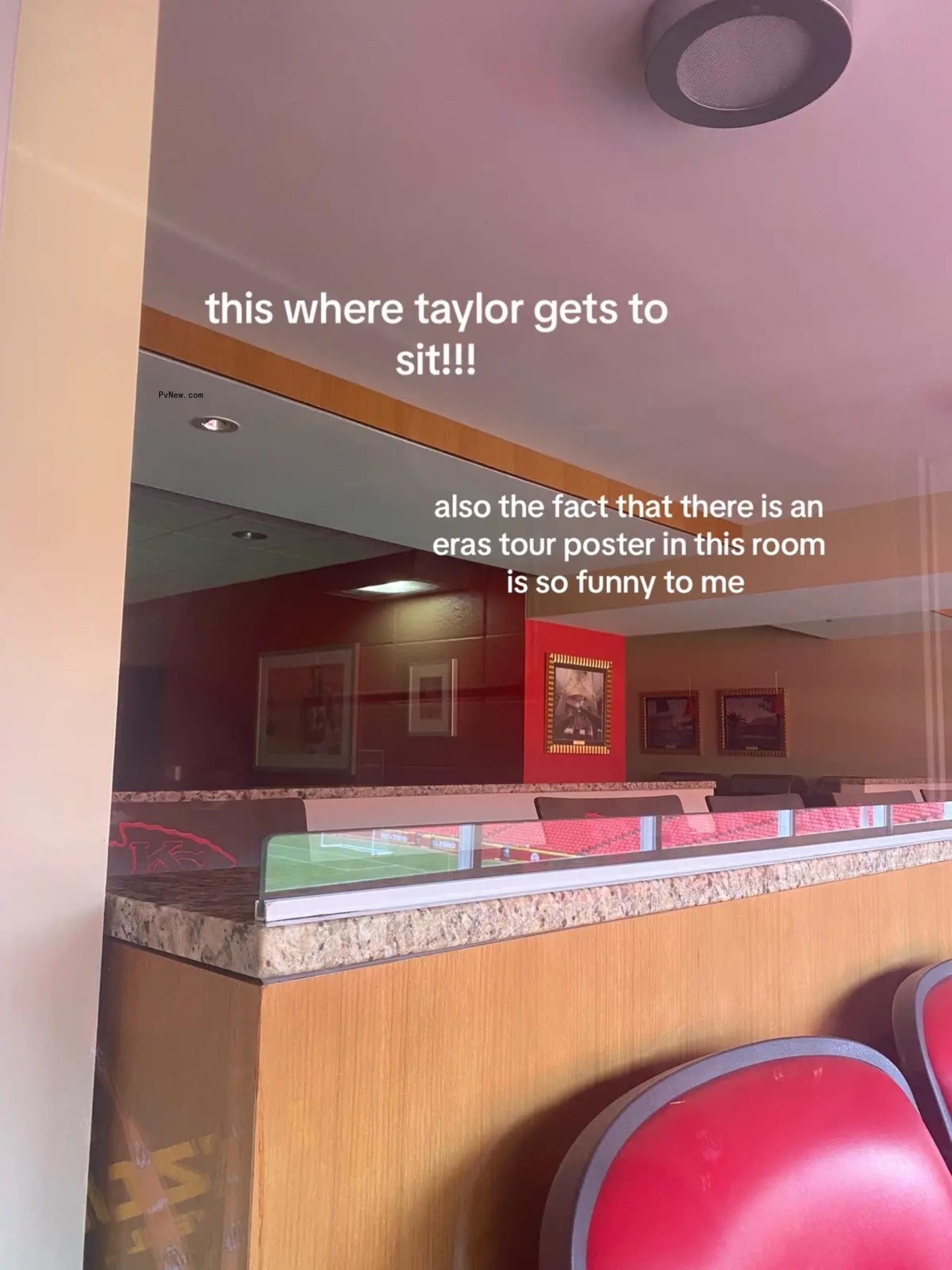 Inside Travis Kelce's suite at Arrowhead Stadium. 