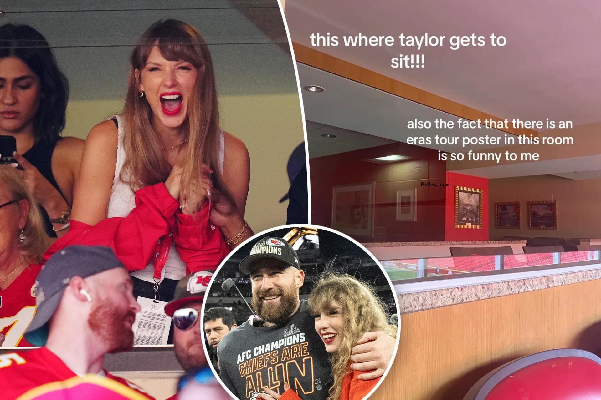 Travis Kelce’s Arrowhead Stadium suite updat<i></i>ed with nod to Taylor Swift