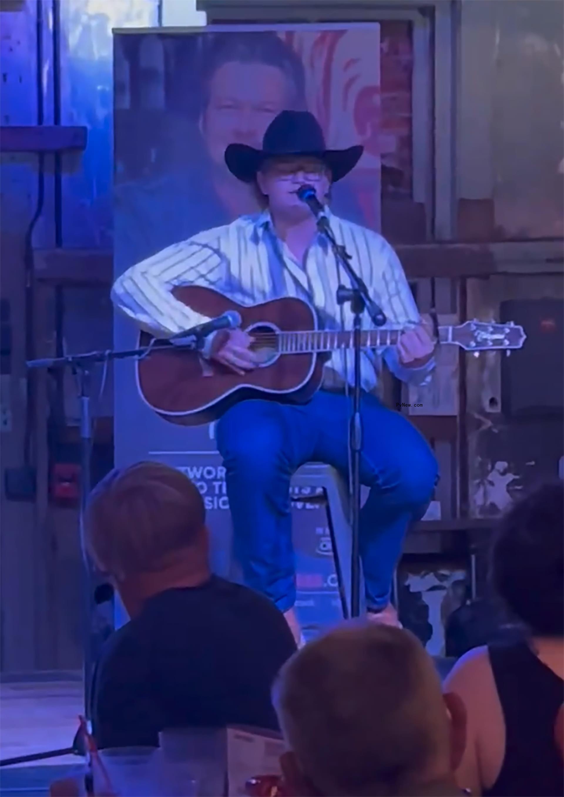 Gwen Stefani and Gavin Rossdale's son Zuma performed at Blake Shelton's bar on Monday.