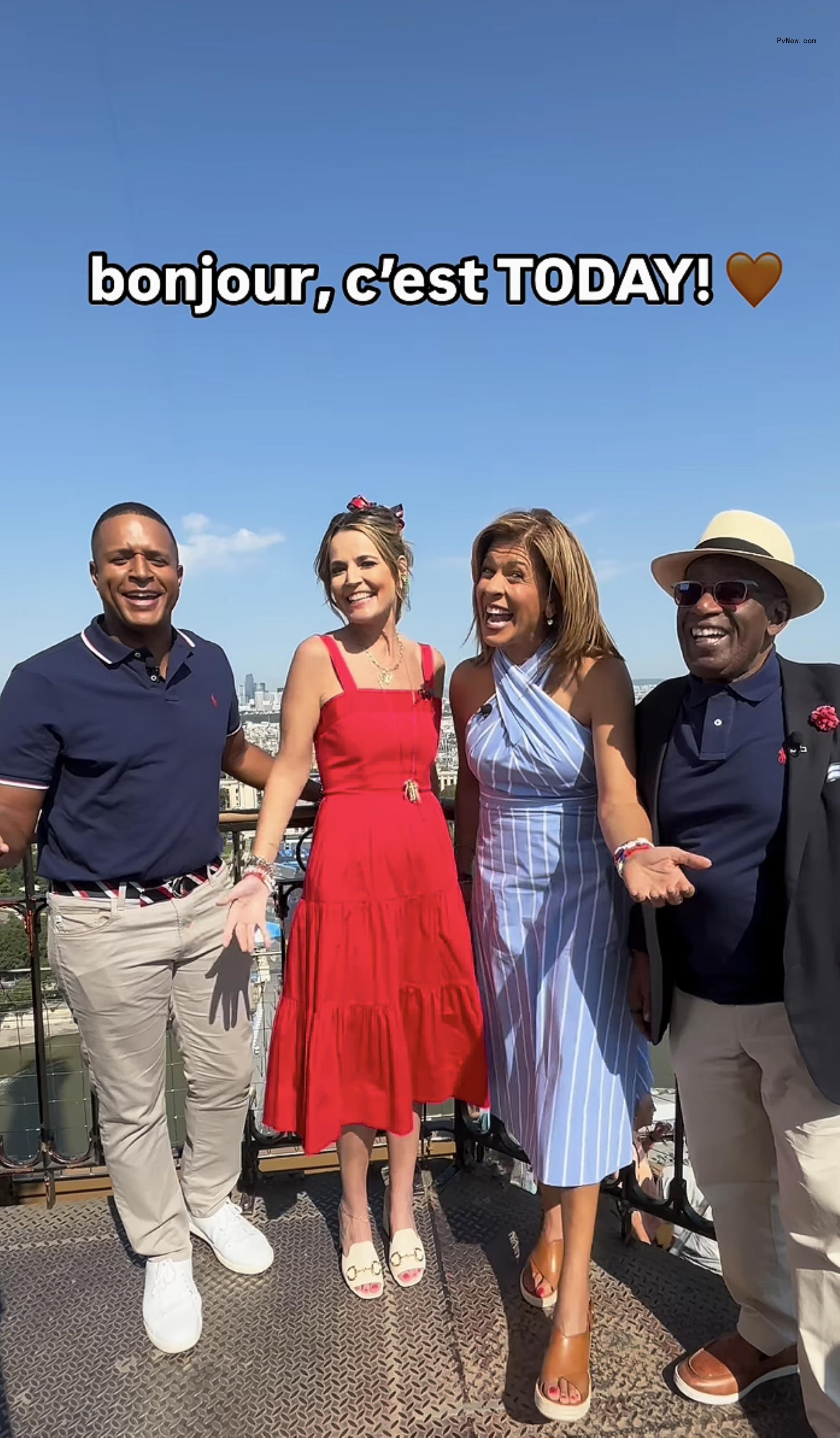 Hoda Kotb, Savannah Guthrie, Al Roker and Craig Melvin posing together