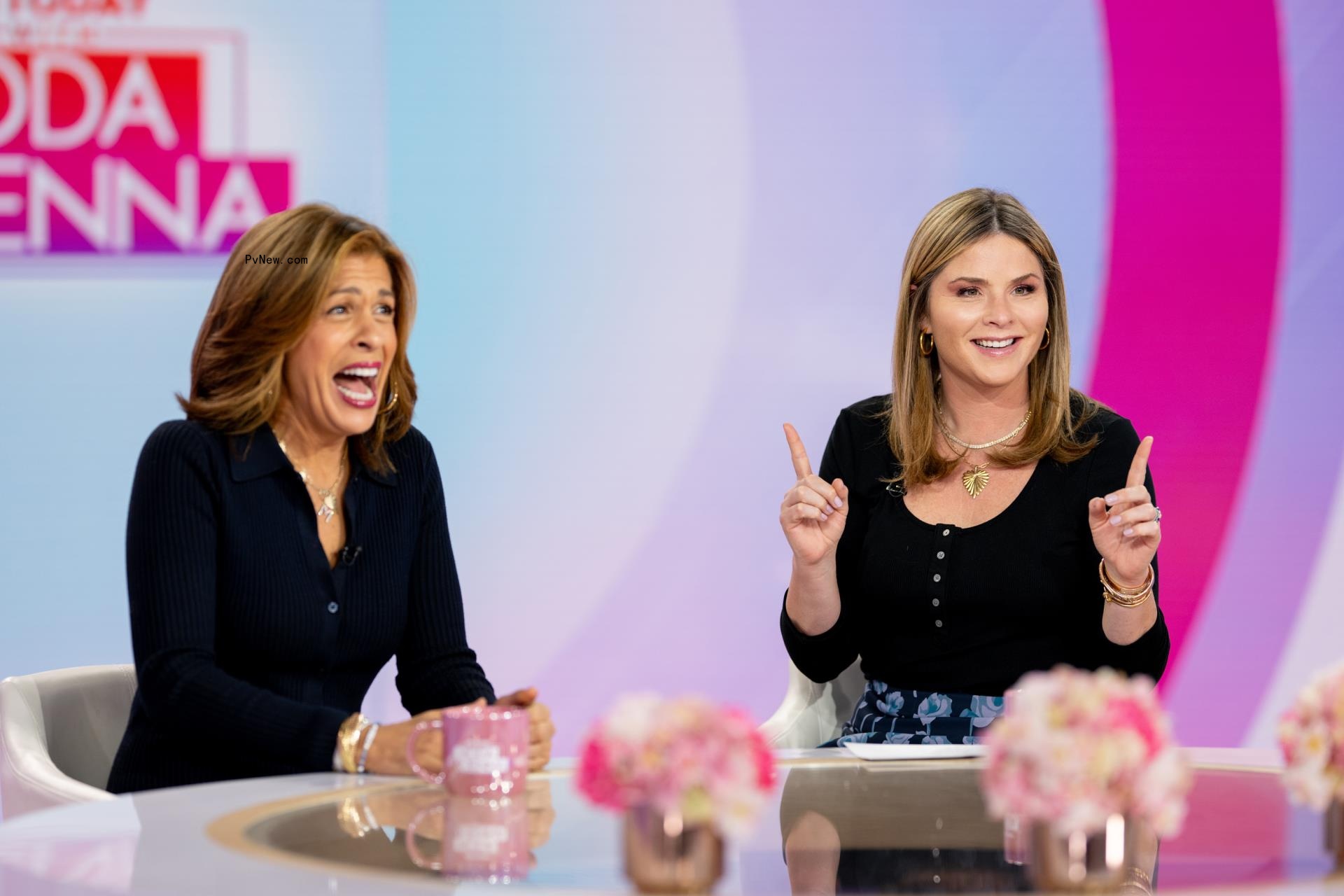 Hoda Kotb and Jenna Bush Hager sitting together