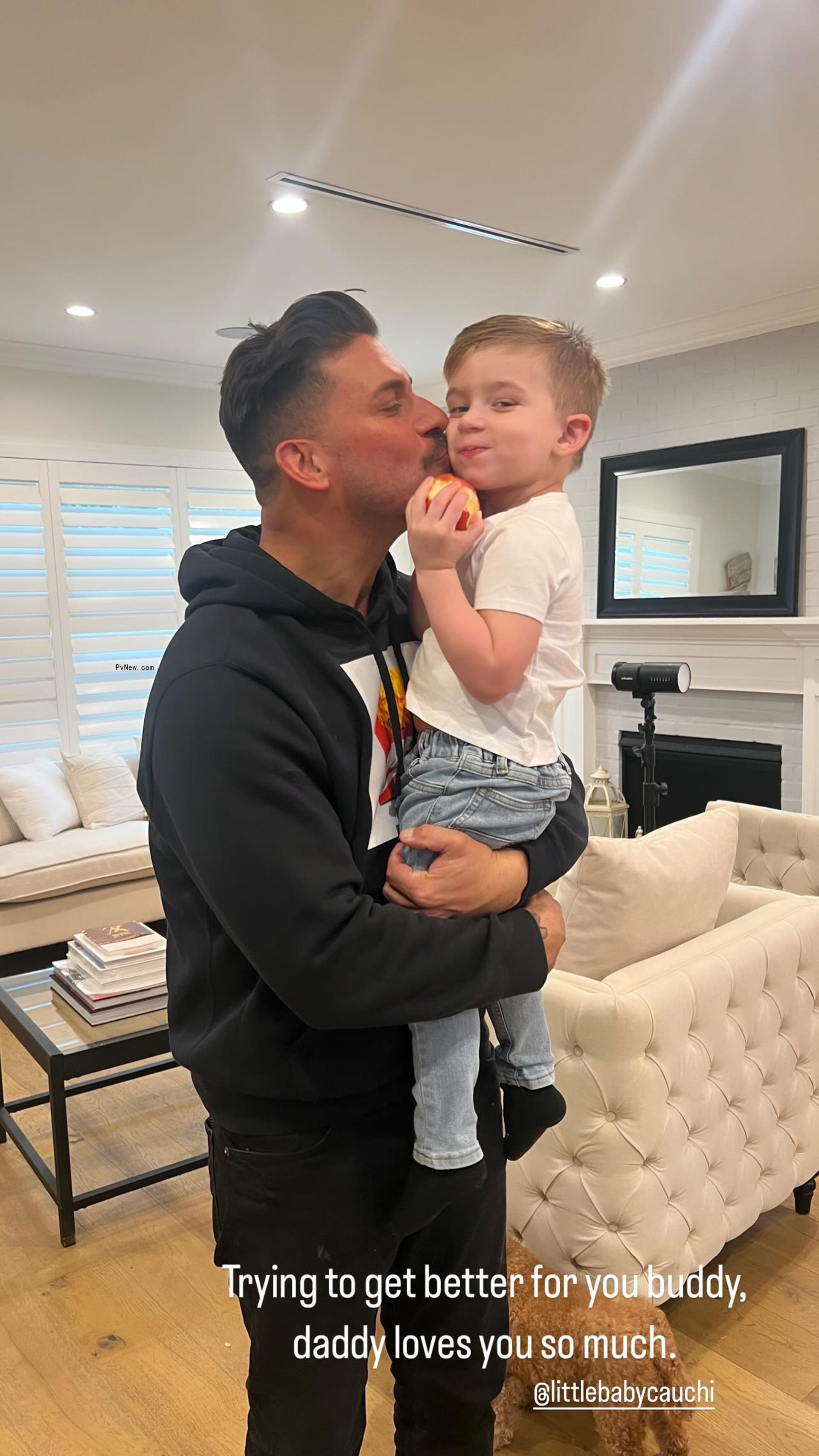 Jax Taylor kissing his son, Cruz