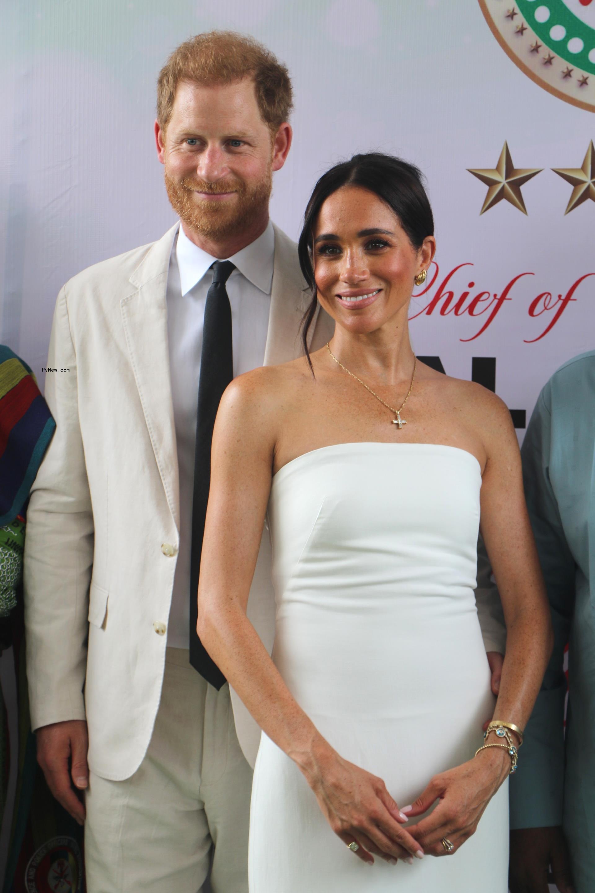 Prince Harry and Meghan Markle in Nigeria in 2024.