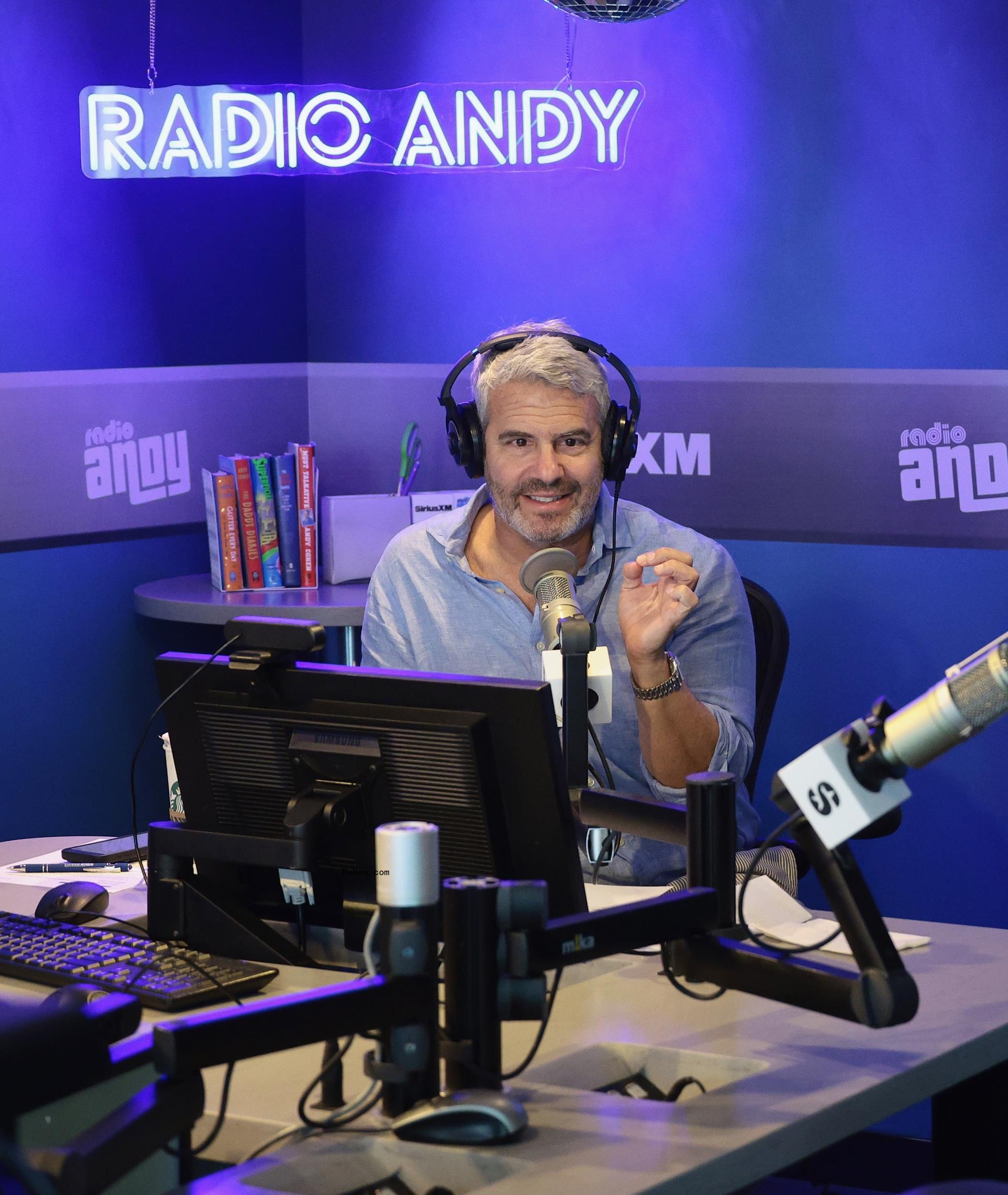 Andy Cohen records Radio Andy on July 24.