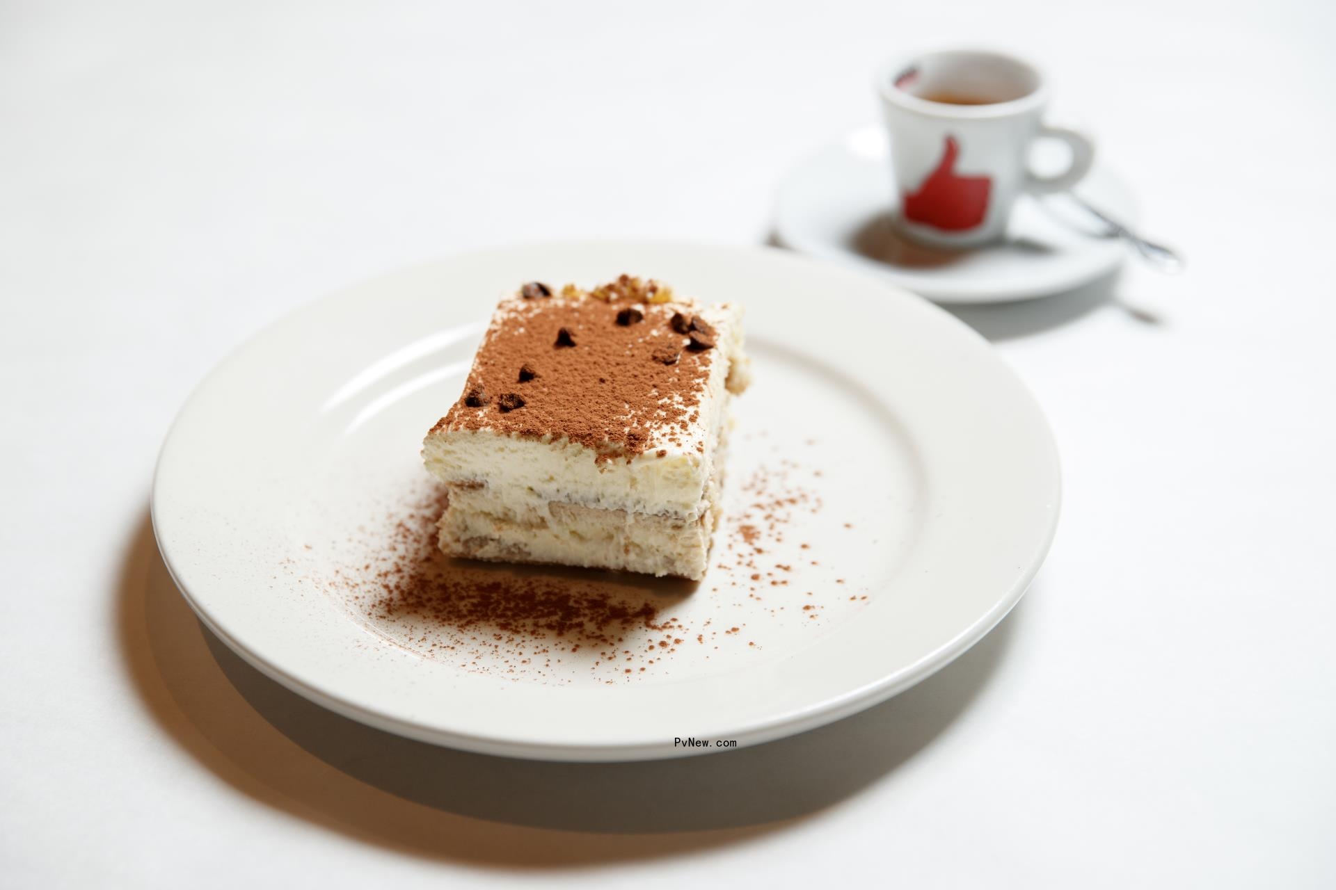 Tiramisu and espresso in the back room at Emilio's Ballato