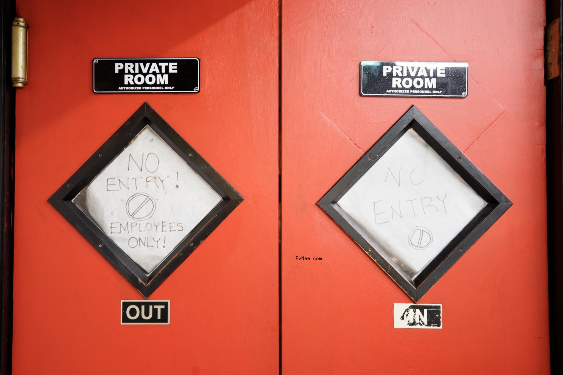 The doors to the back room at Emilio's Ballato