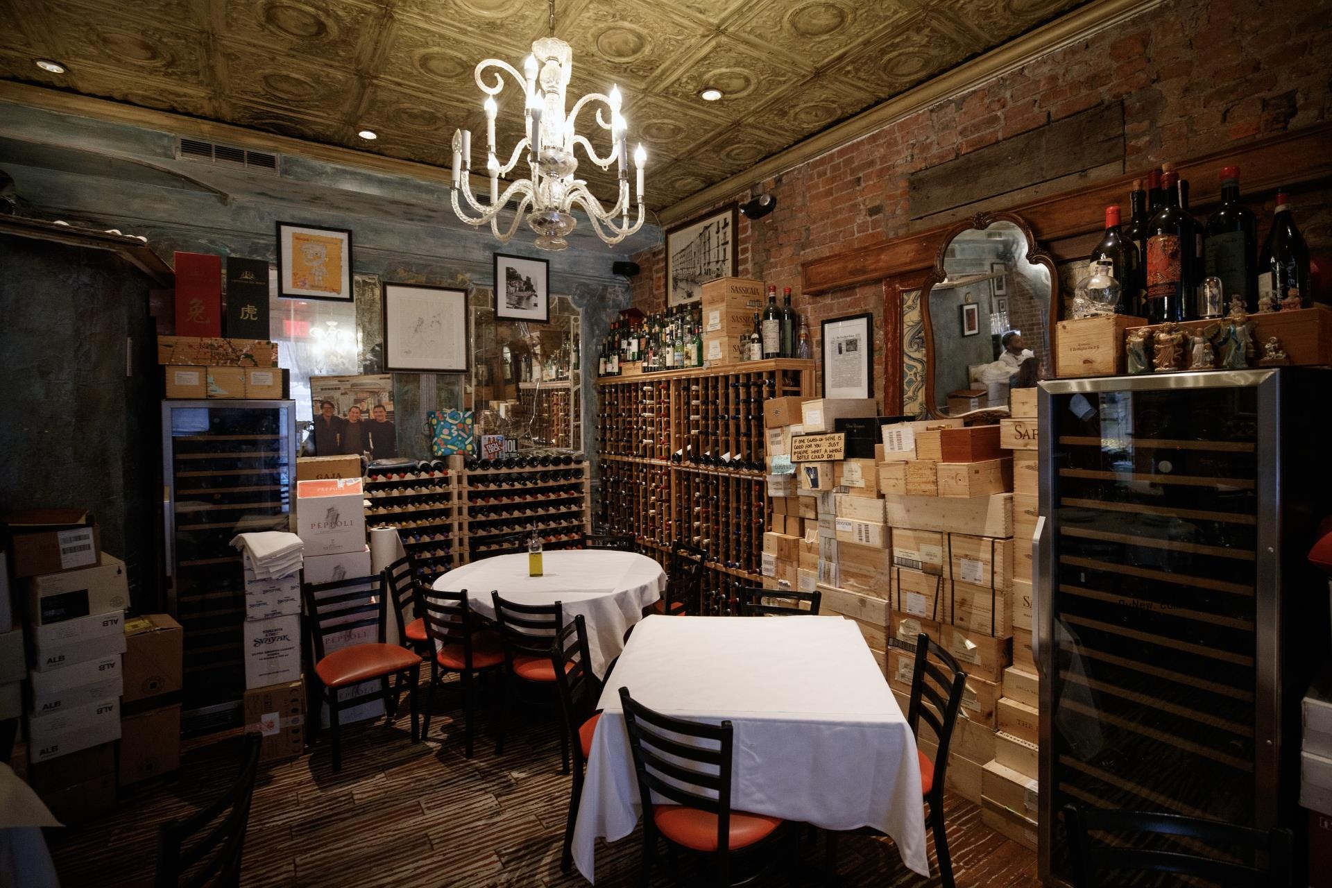 The back room of Emilio's Ballato