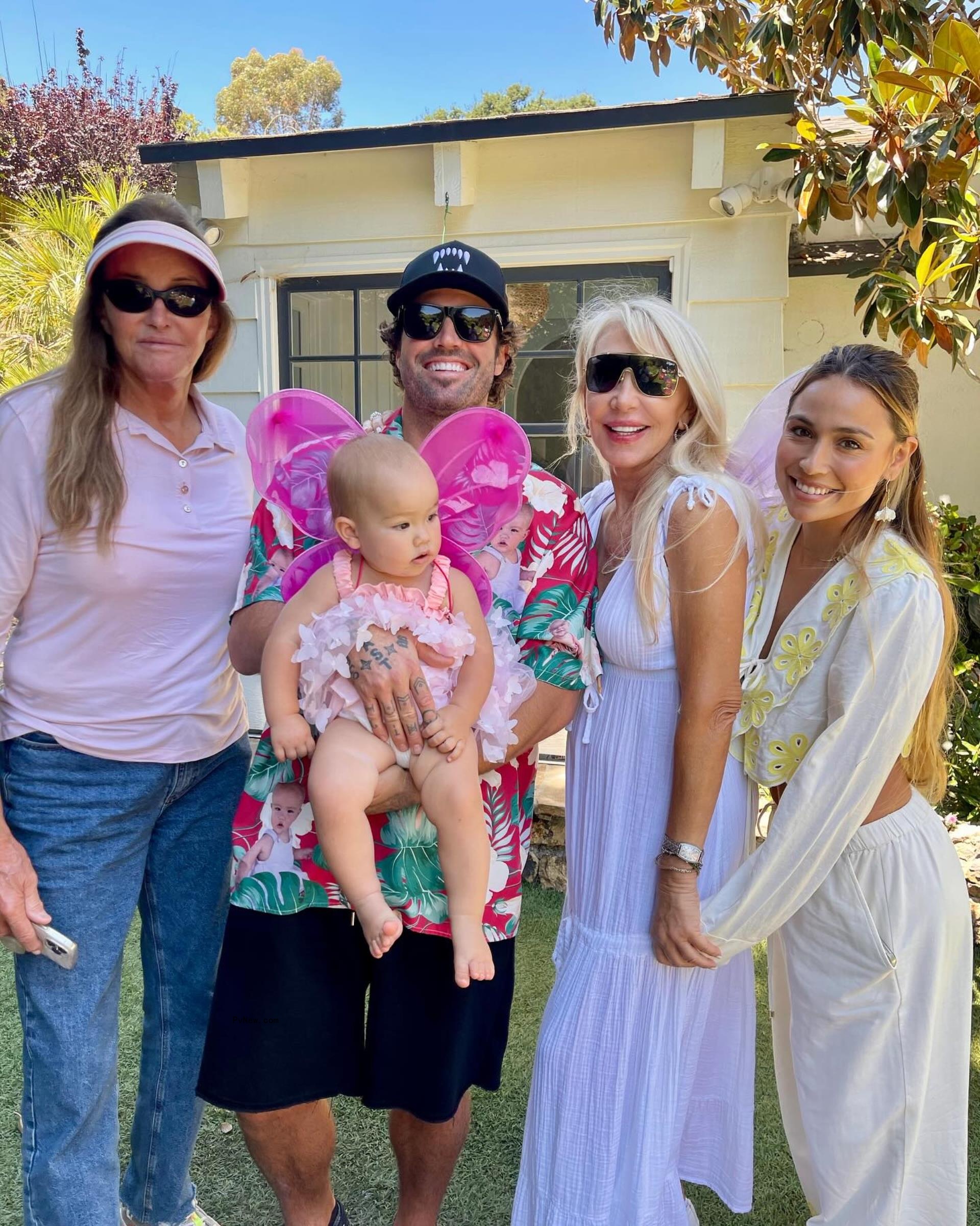 Caitlyn Jenner and Linda Thompson helped Brody Jenner and Tia Blanco celebrate daughter Honey's birthday in Instagram photos Tuesday.